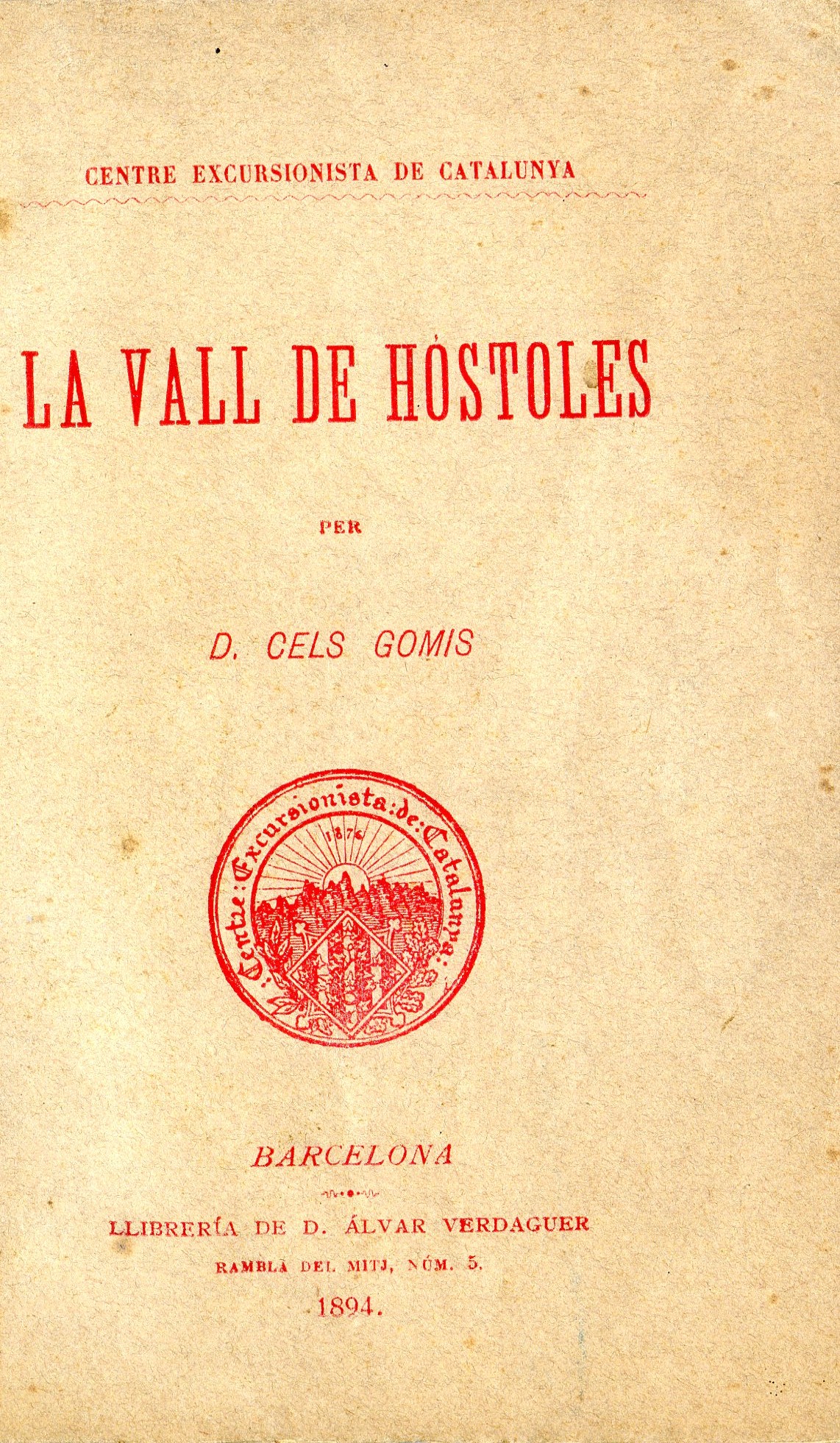 Vall de Hóstoles, La - Portada