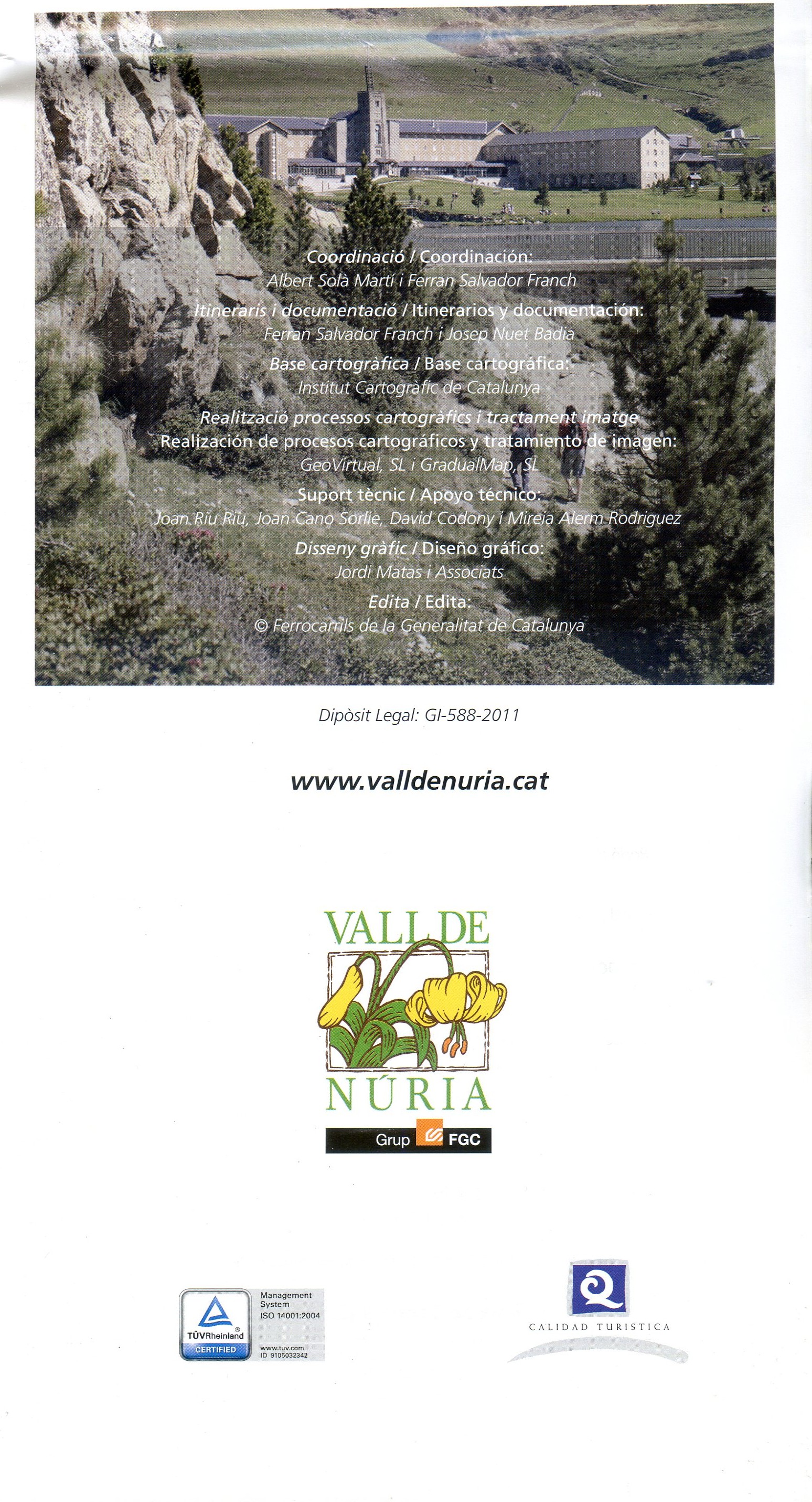 Vall de Núria : Plànol d'excursions : Plano de excursiones - Miniatura 2