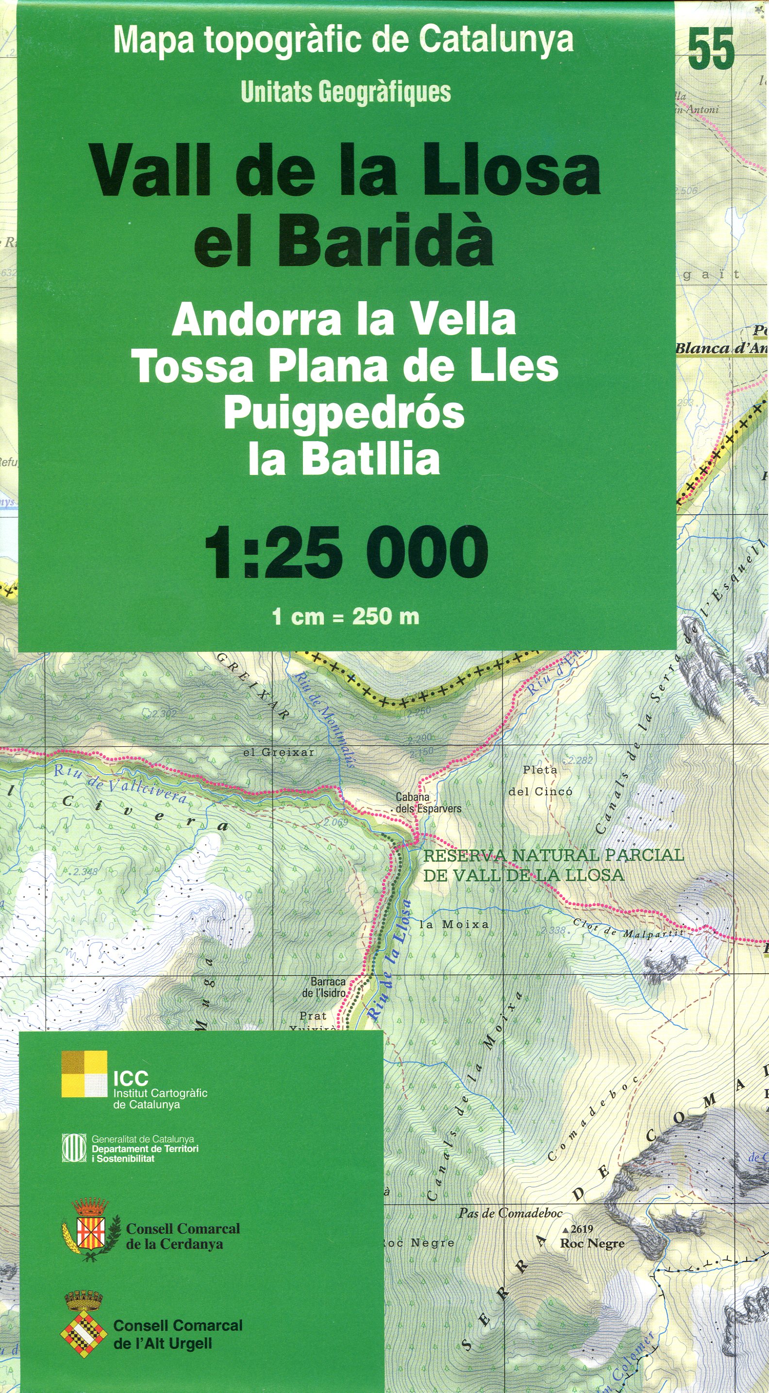 Vall de la Llosa el Baridà : Andorra la Vella : Tossa Plana de Lles : Puigpedrós : la Batllia - Portada