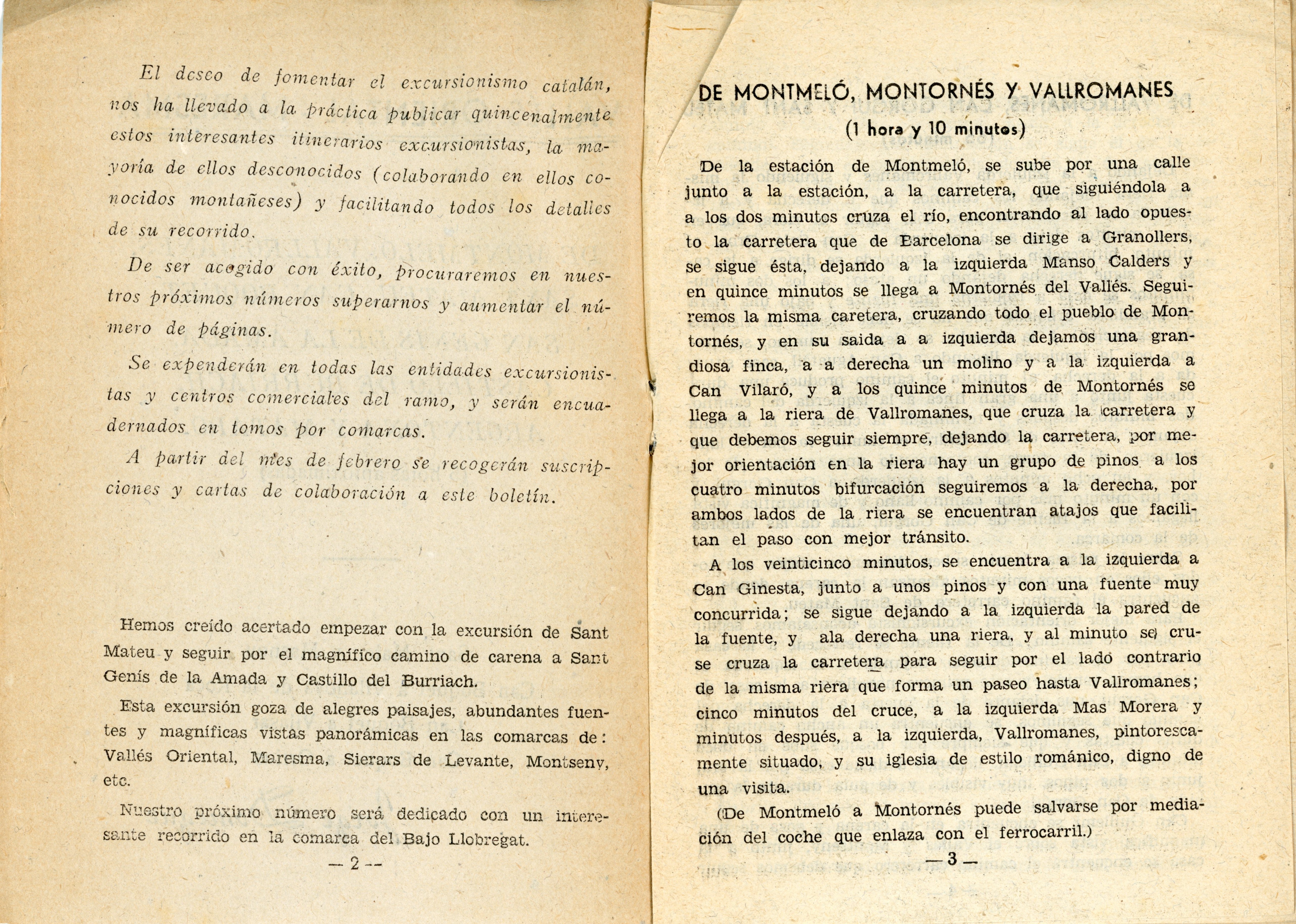 Vallés Oriental - Maresma : De Montmeló, Vallromanes, Sant Mateu, Can Boquet, San Genís de la Amada, Castillo de Burriach, Argentona y Mataró - Miniatura 2
