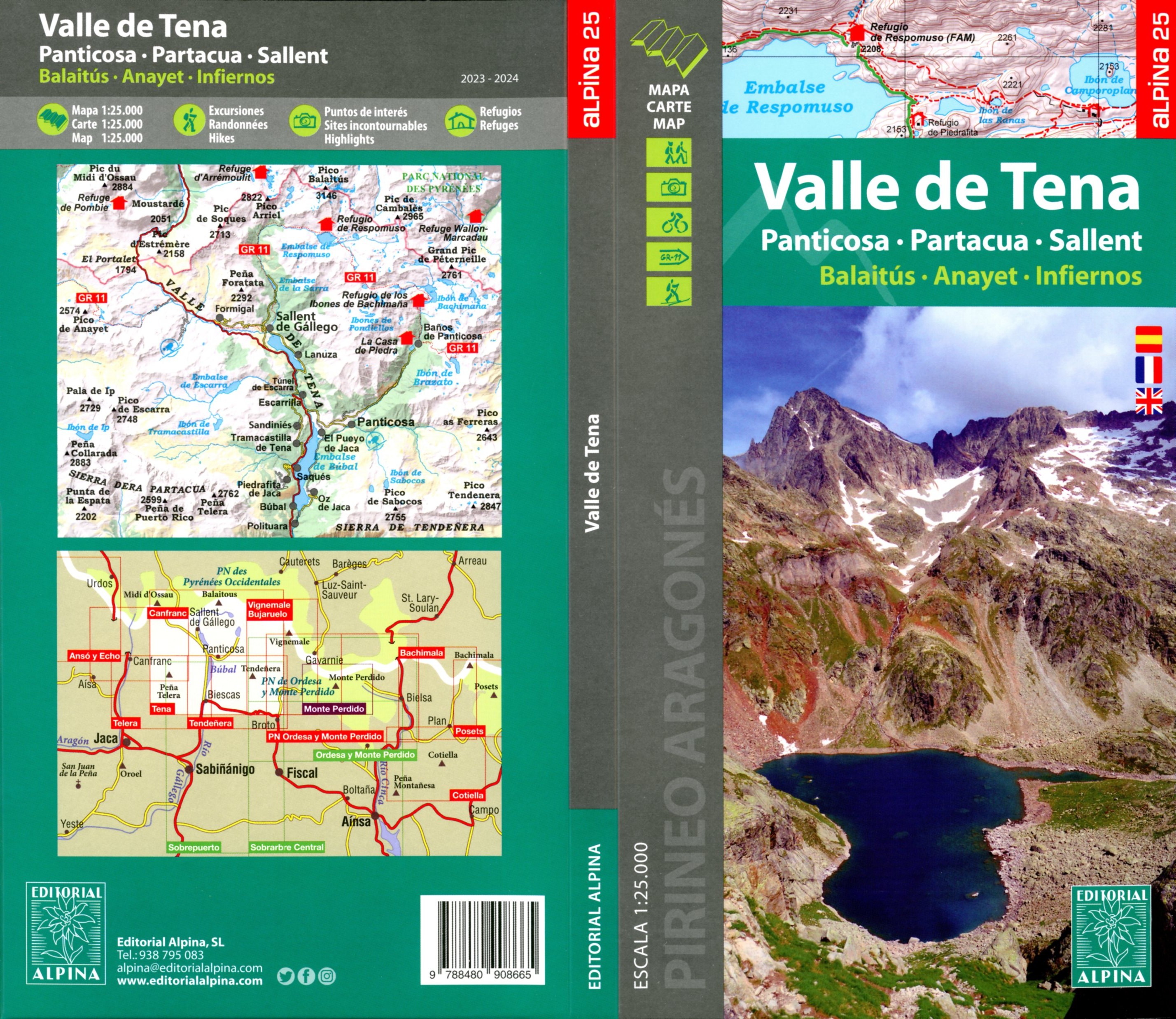 Valle de Tena : Panticosa · Partacua · Sallent : Balaitús · Anayet · Infiernos - Portada