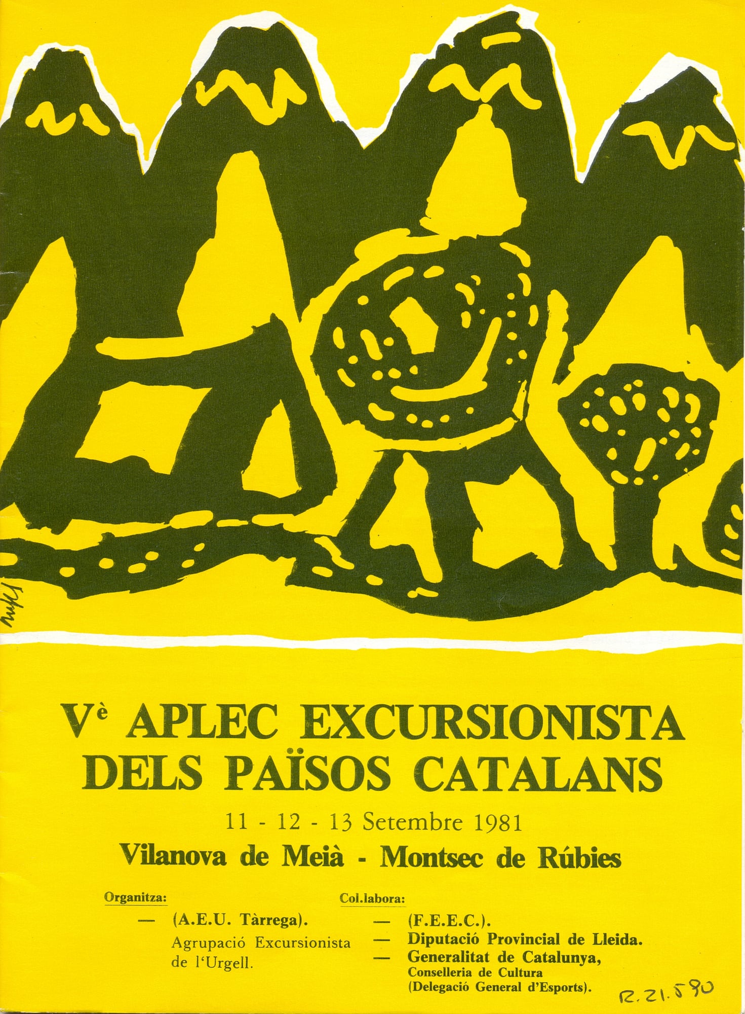 Vè Aplec Excursionista dels Països Catalans 11 - 12 - 13 Setembre 1981 Vilanova de Meià - Montsec de Rúbies - Portada