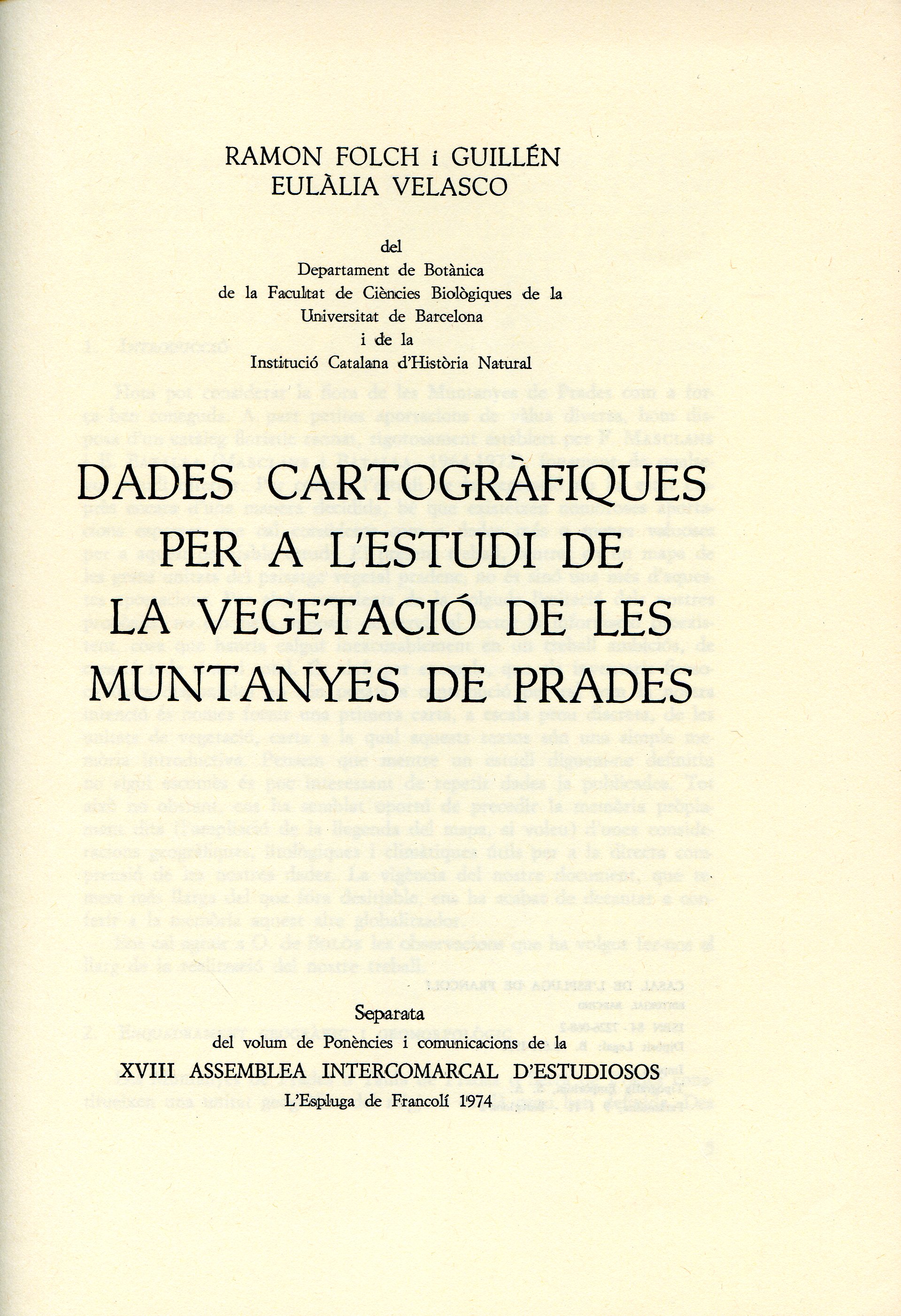Dades cartogràfiques per a l'estudi de la vegetació de les muntanyes de Prades - Miniatura 2