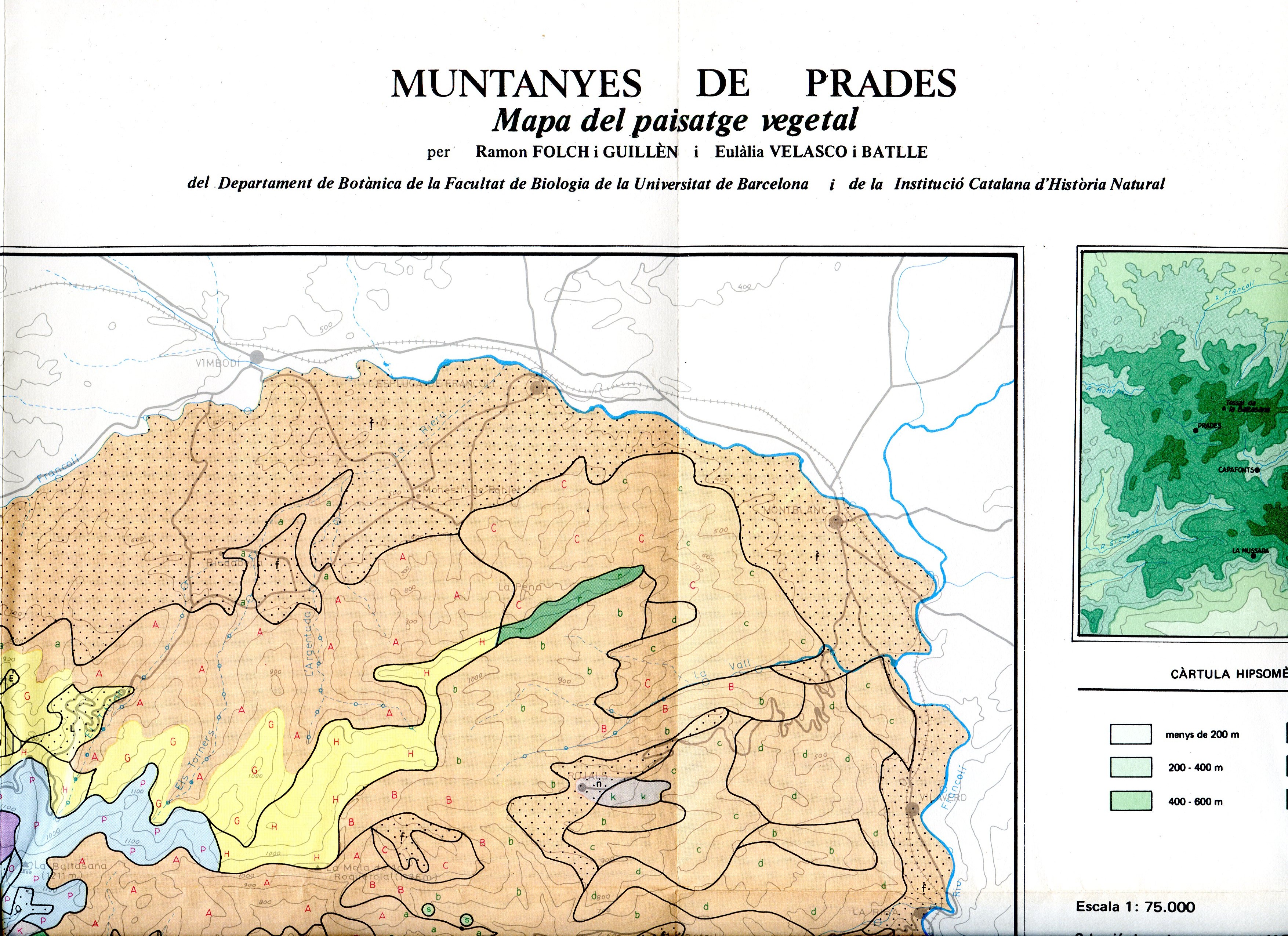 Dades cartogràfiques per a l'estudi de la vegetació de les muntanyes de Prades - Miniatura 3