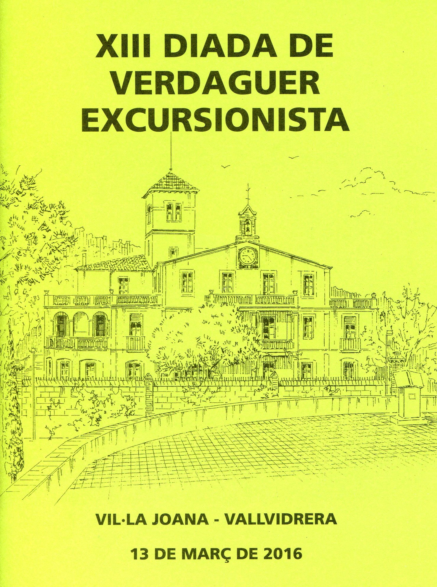 XIII Diada de Verdaguer excursionista - Portada
