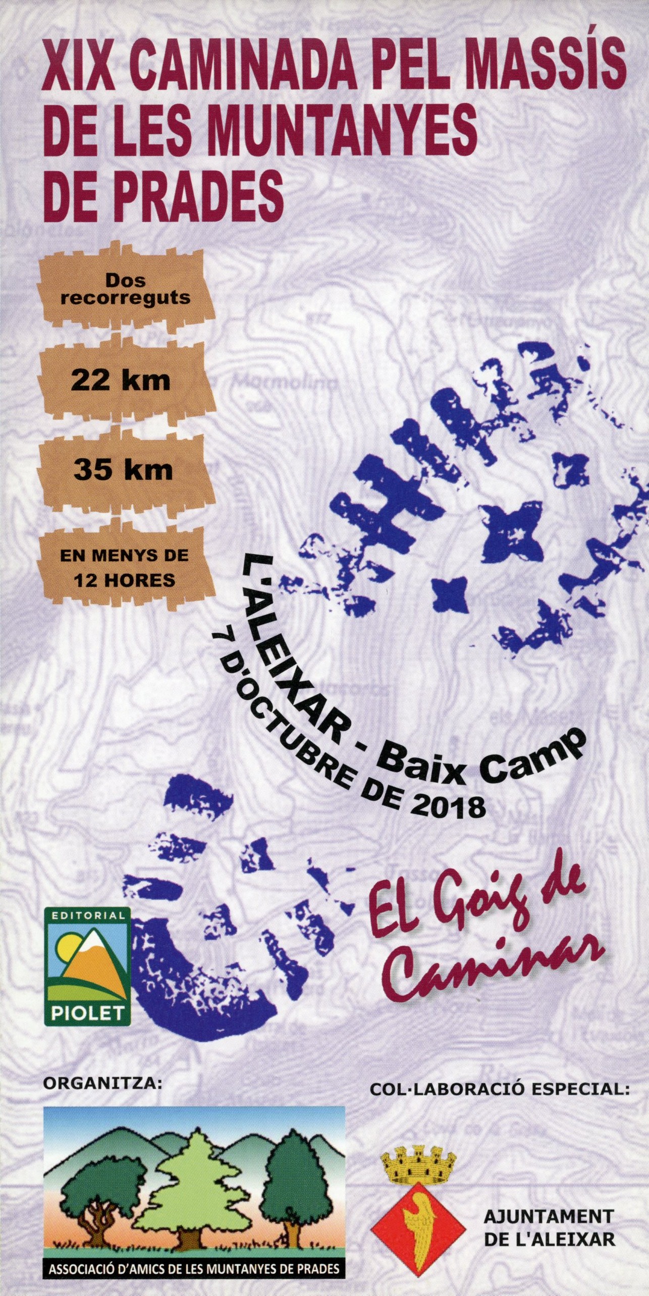 XIX Caminada pel massís de les Muntanyes de Prades - Portada