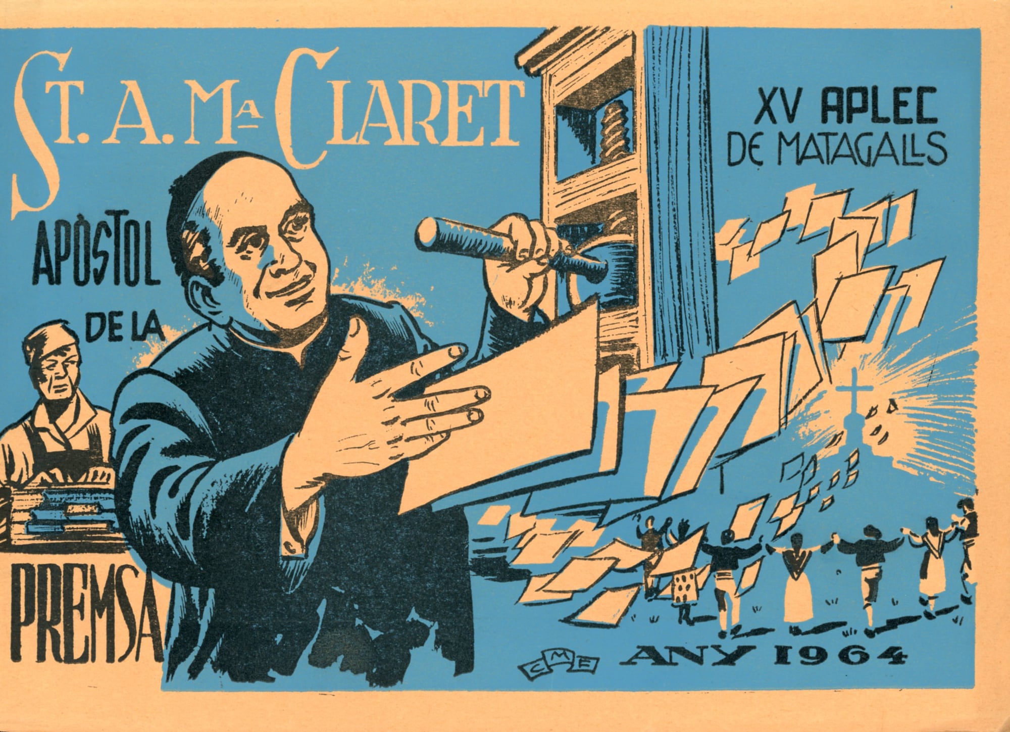 XV Aplec de Matagalls, El juliol 1964 : A Sant Antoni M.ª Claret en el centenari (1864 - 1964) de la institució de les Biblioteqyes Populars i Parroquials - Portada