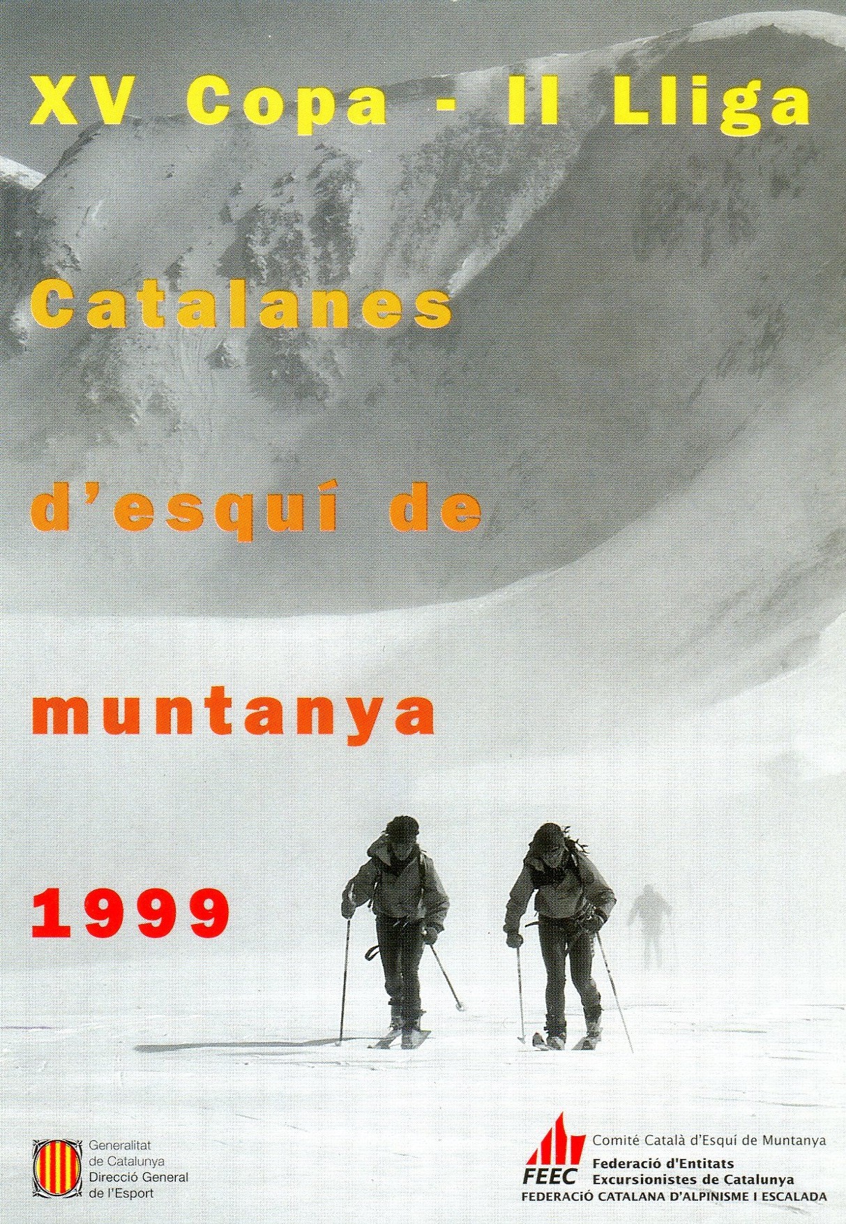 XV Copa - II Lliga Catalanes d'esquí de muntanya 1999 - Portada