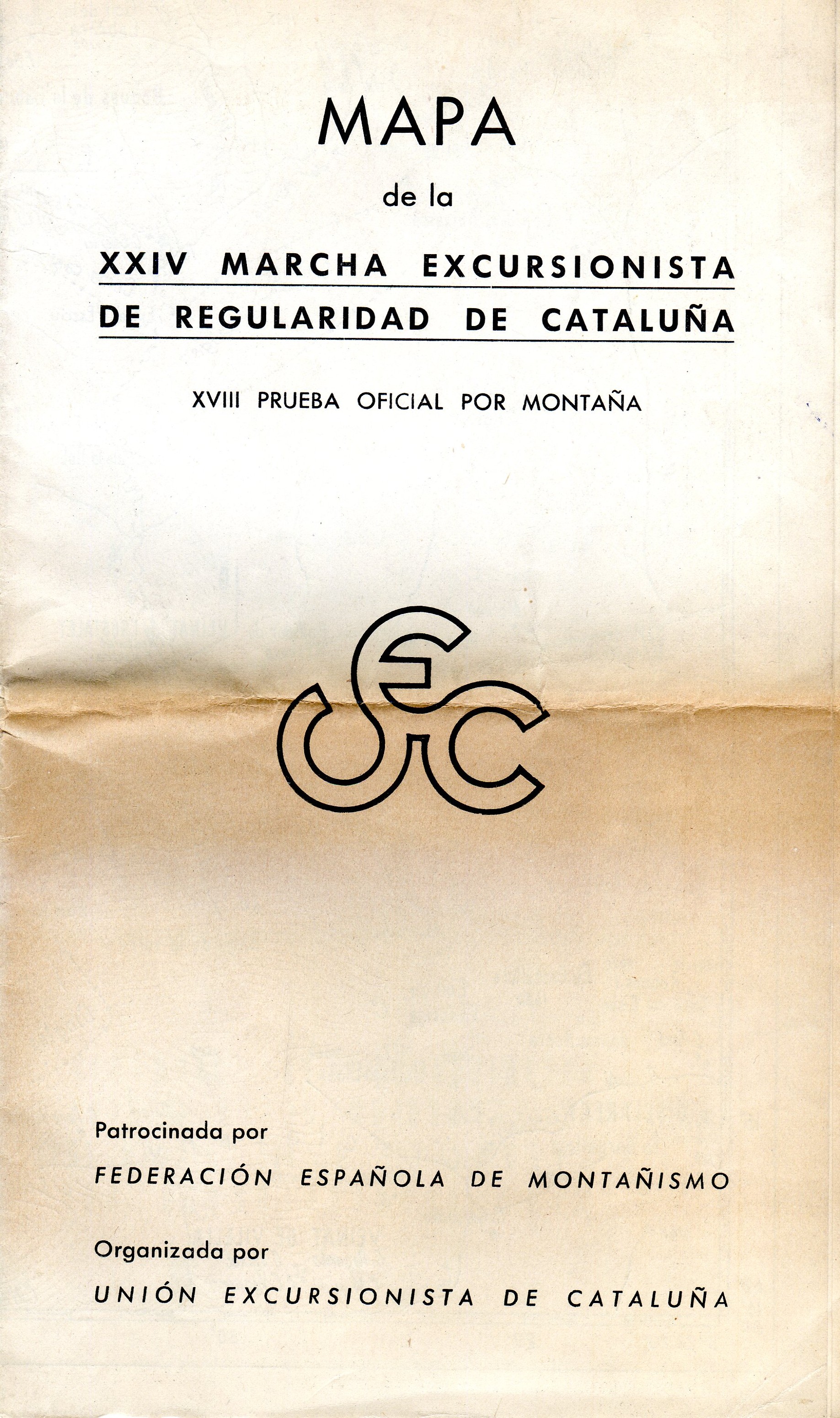 XXIV Marcha Excursionista de Regularidad de Cataluña : XVIII Prueba Oficial por Montaña - Portada