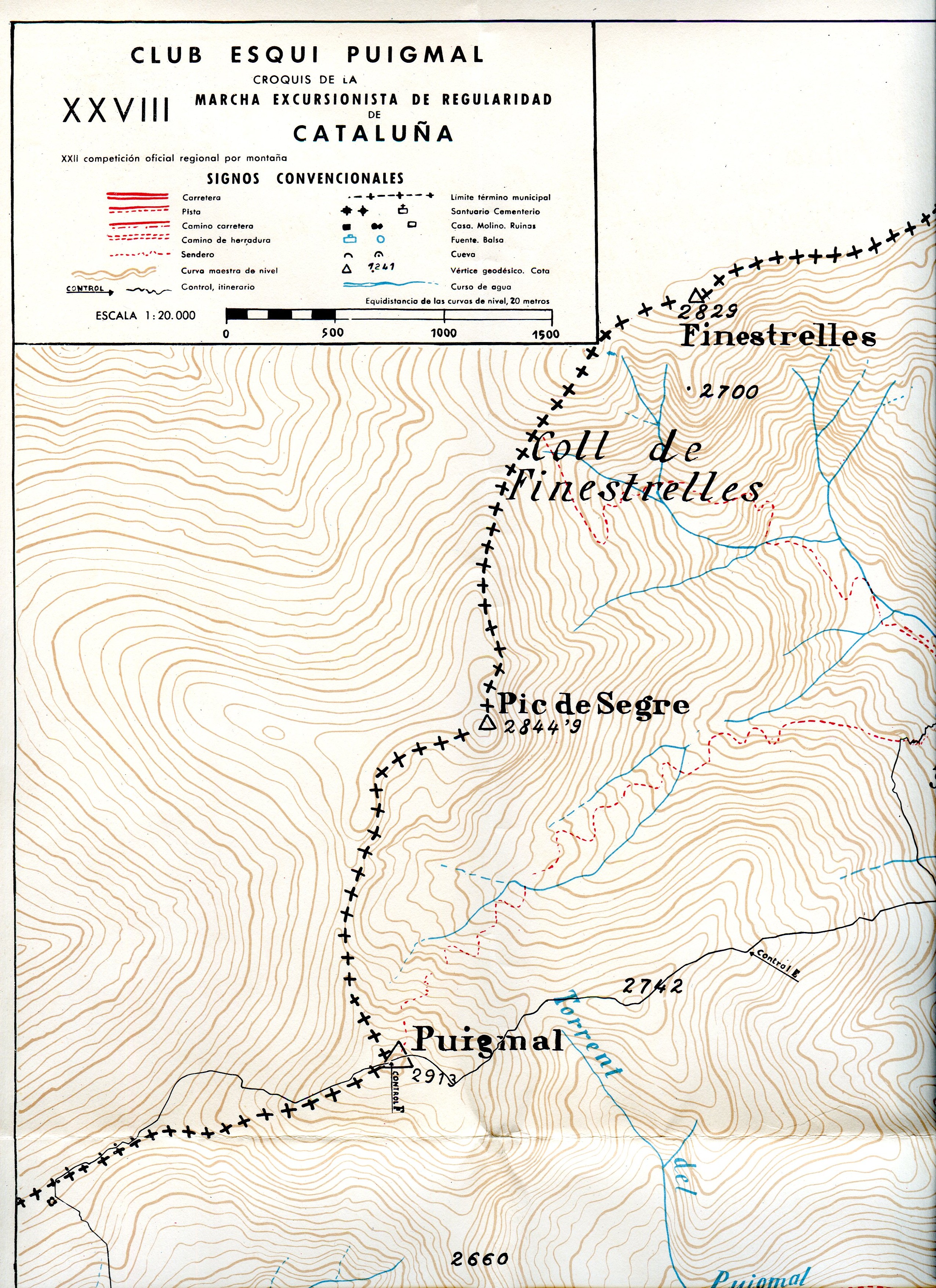 XXVIII Croquis de la Marcha Excursionista de Regularidad de Cataluña : XXII Competición Oficial Regional por Montaña - Portada