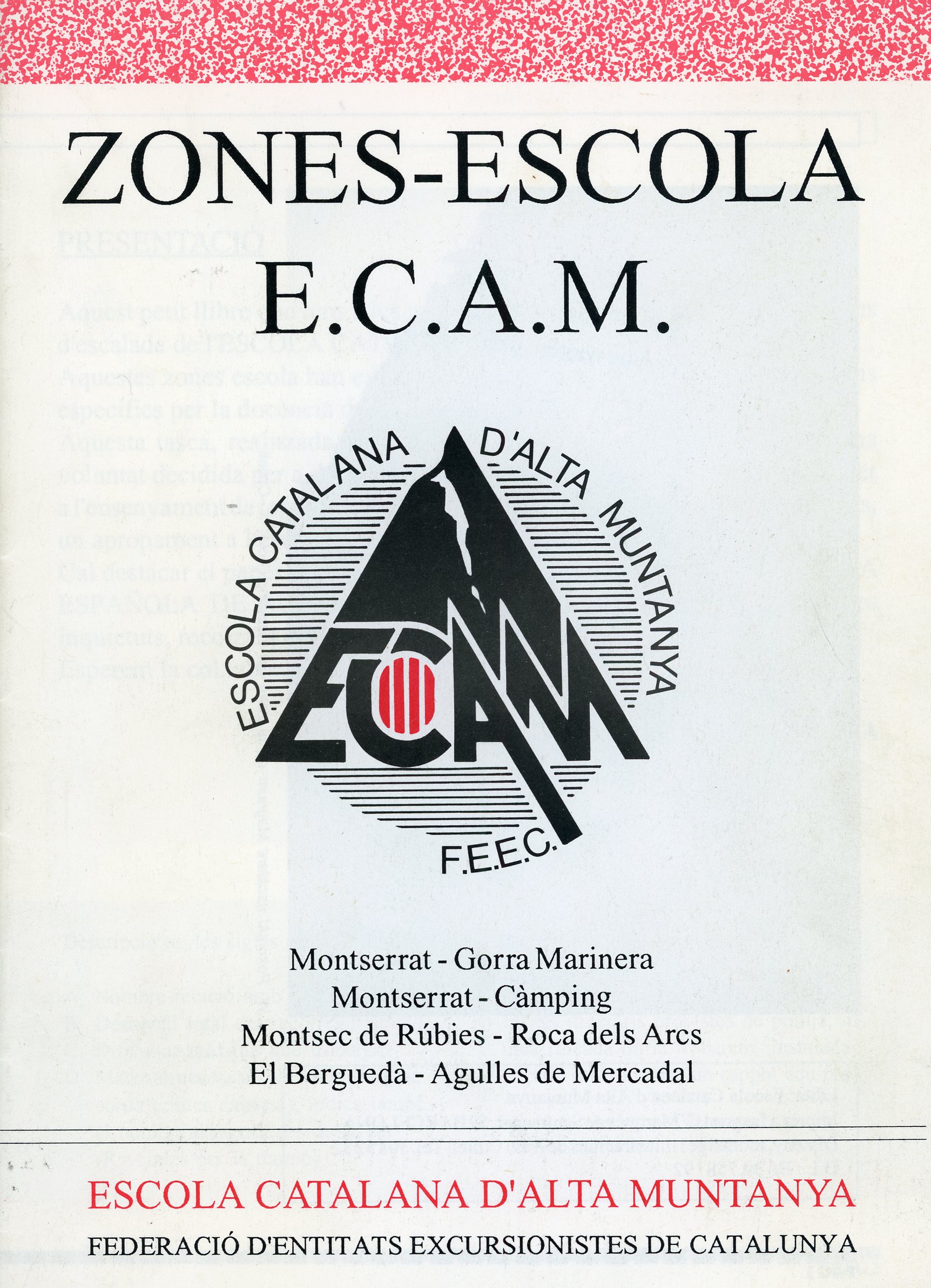 Zones-Escola E.C.A.M. - Portada