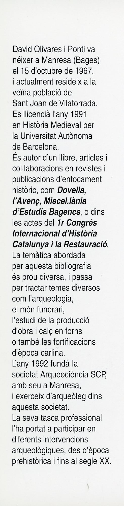 fortificació de la comarca del Bages en temps de les guerres carlines, La : Treball guardonat amb el premi "Excursionisme" 1994 - Miniatura 5