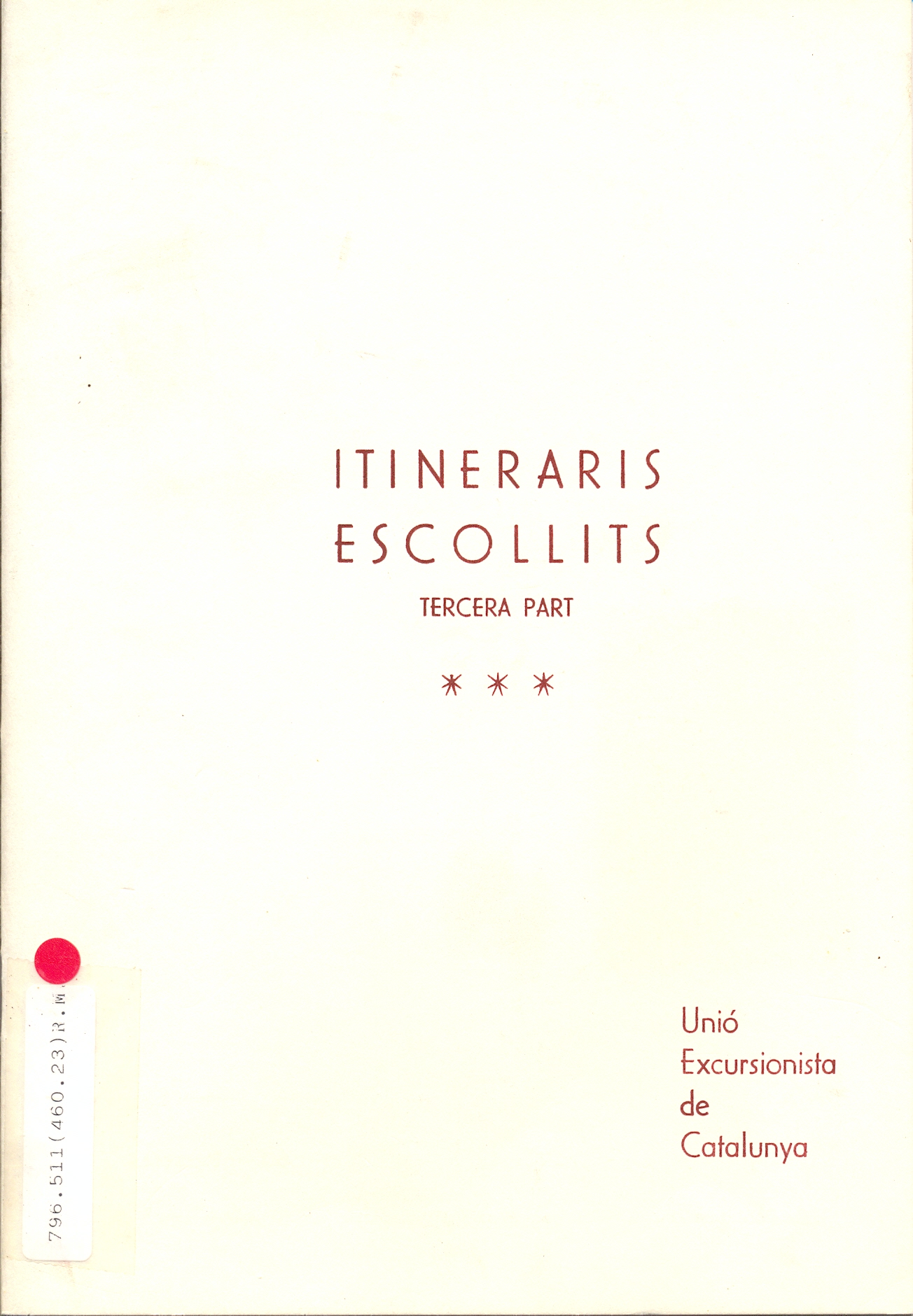 Itineraris escollits III - Portada