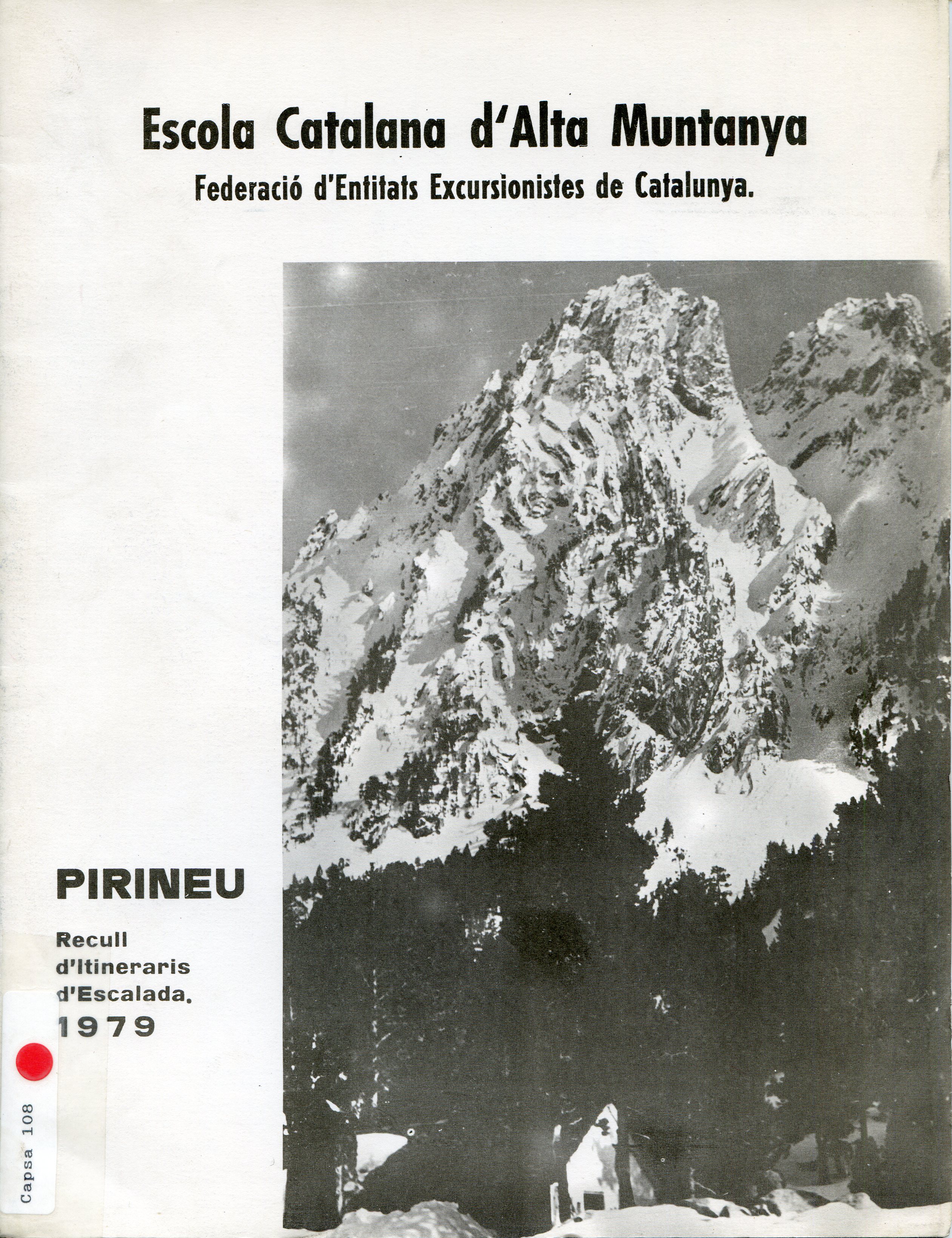 Escola Catalana d'Alta Muntanya : Federació d'Entitats Excursionistes de Catalunya - Portada