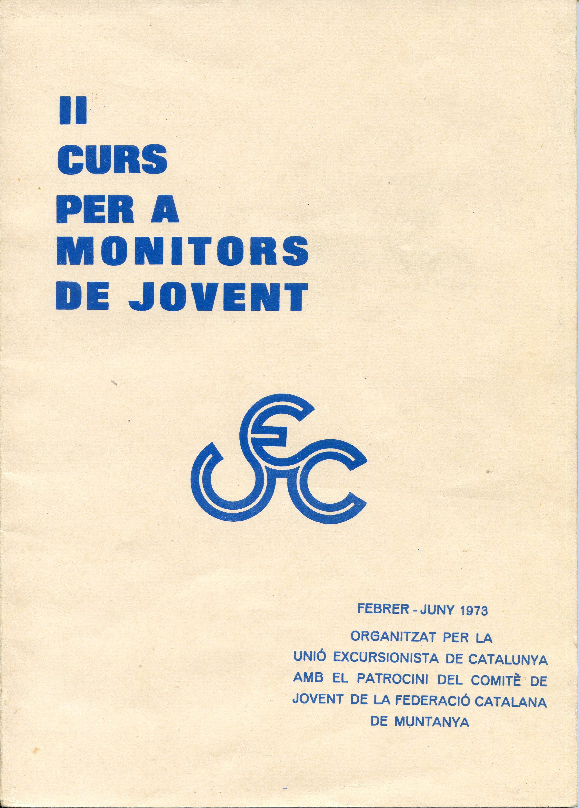 II Curs per a monitors de jovent - Portada
