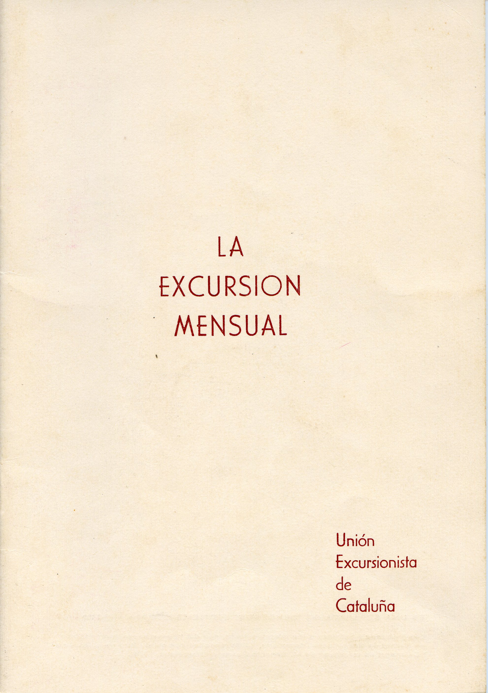 excursión mensual, La - Portada