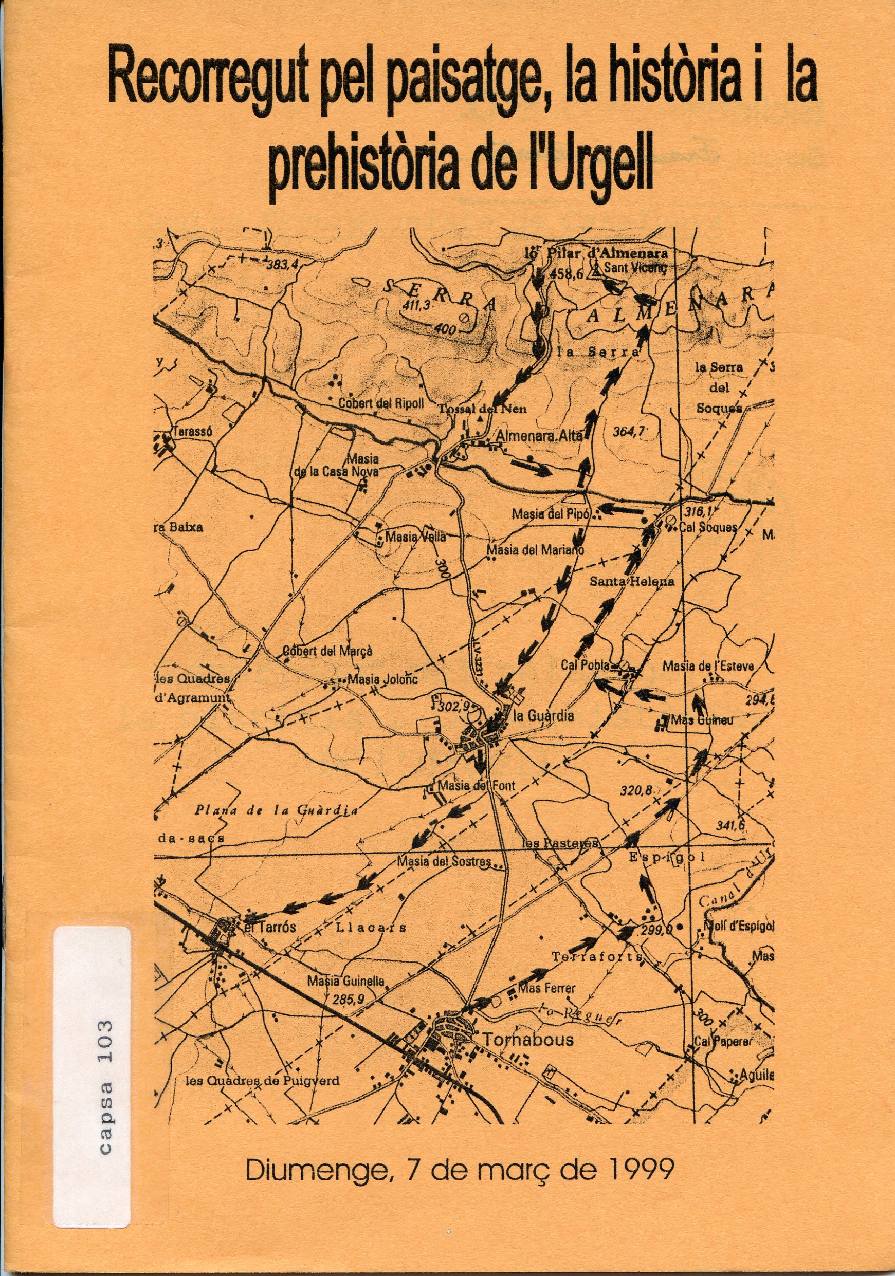 Recorregut pel paisatge, la història i la prehistòria de l'Urgell - Portada