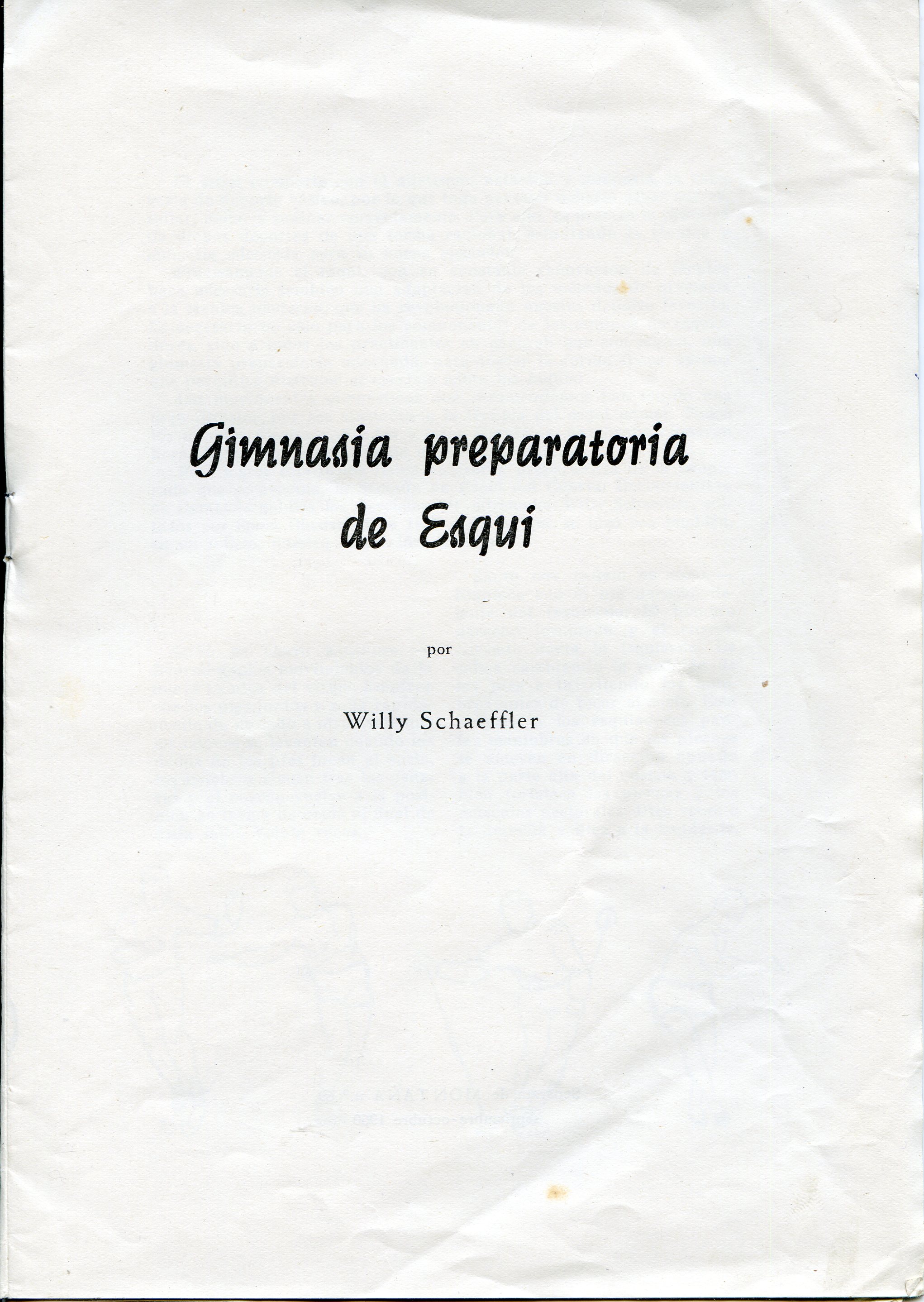Gimnasia preparatoria de Esquí - Portada