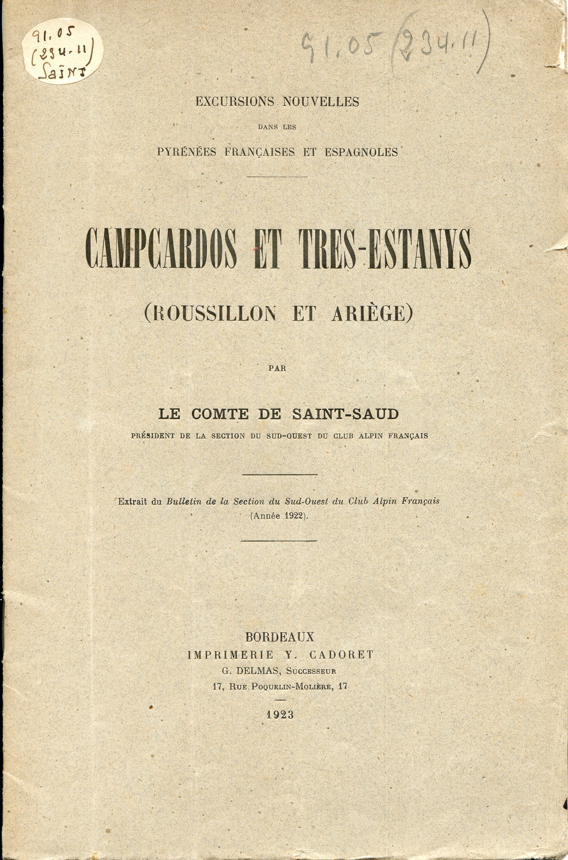Campcardós et Tres-estanys (Roussillon et Ariège)  / Ariège - Portada