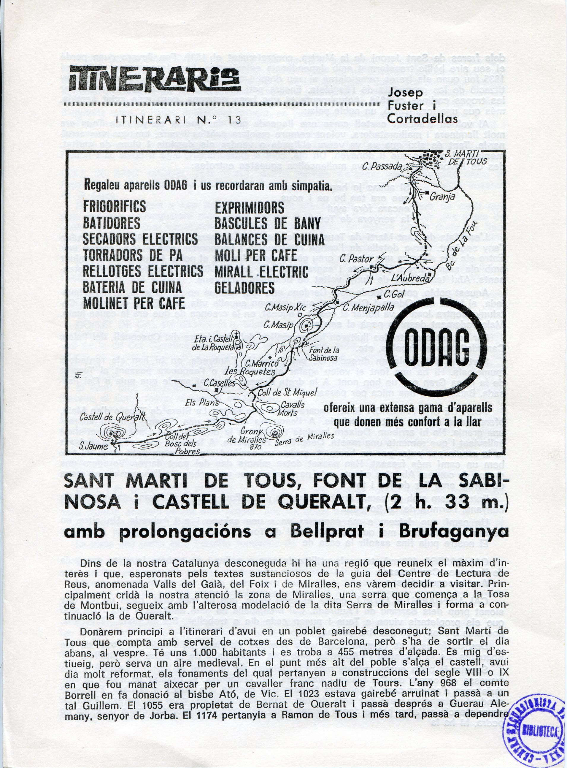 Itineraris - Portada