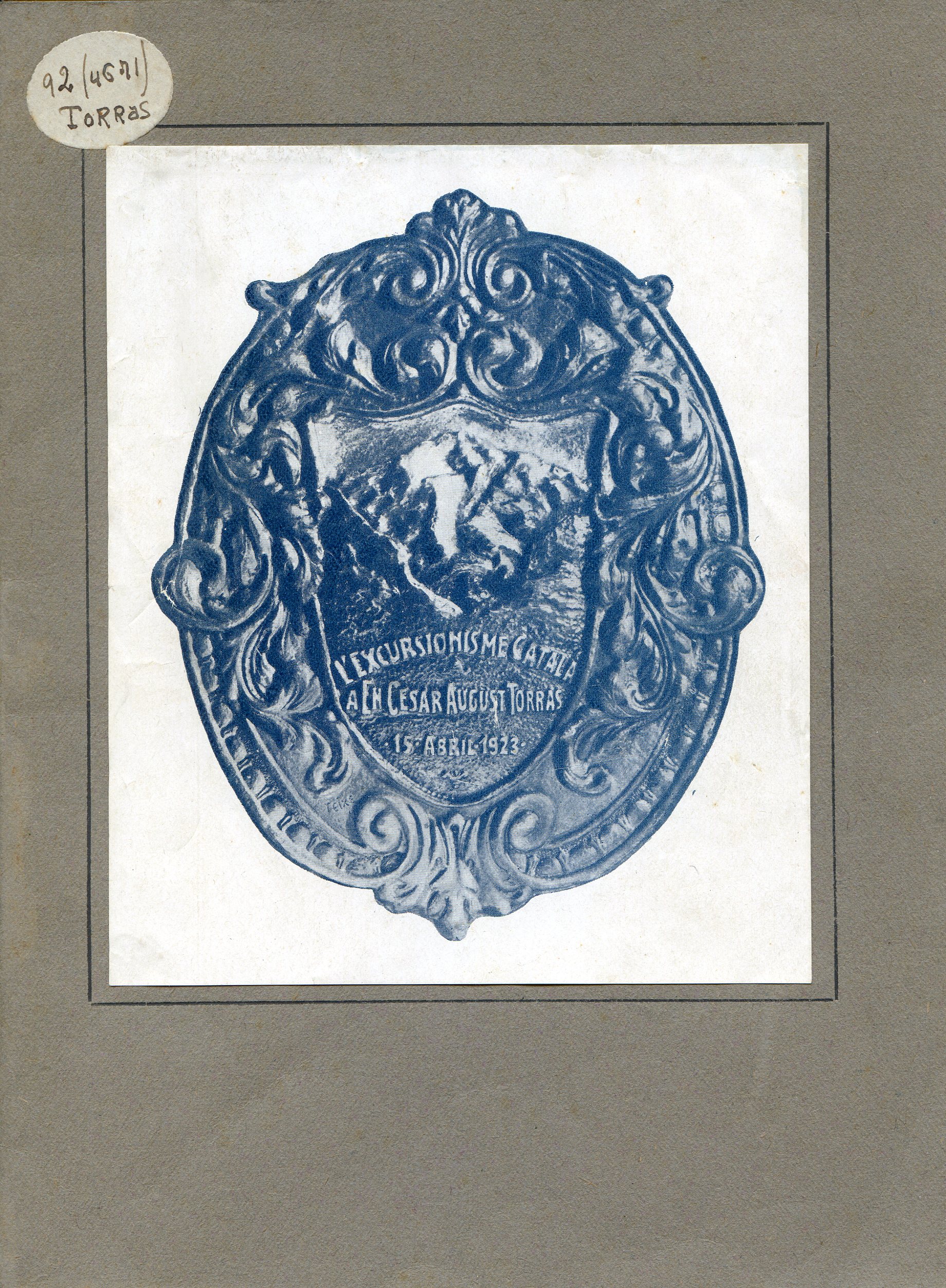excursionisme català a en Cèsar August Torras, L' : 15·abril·1923 - Portada
