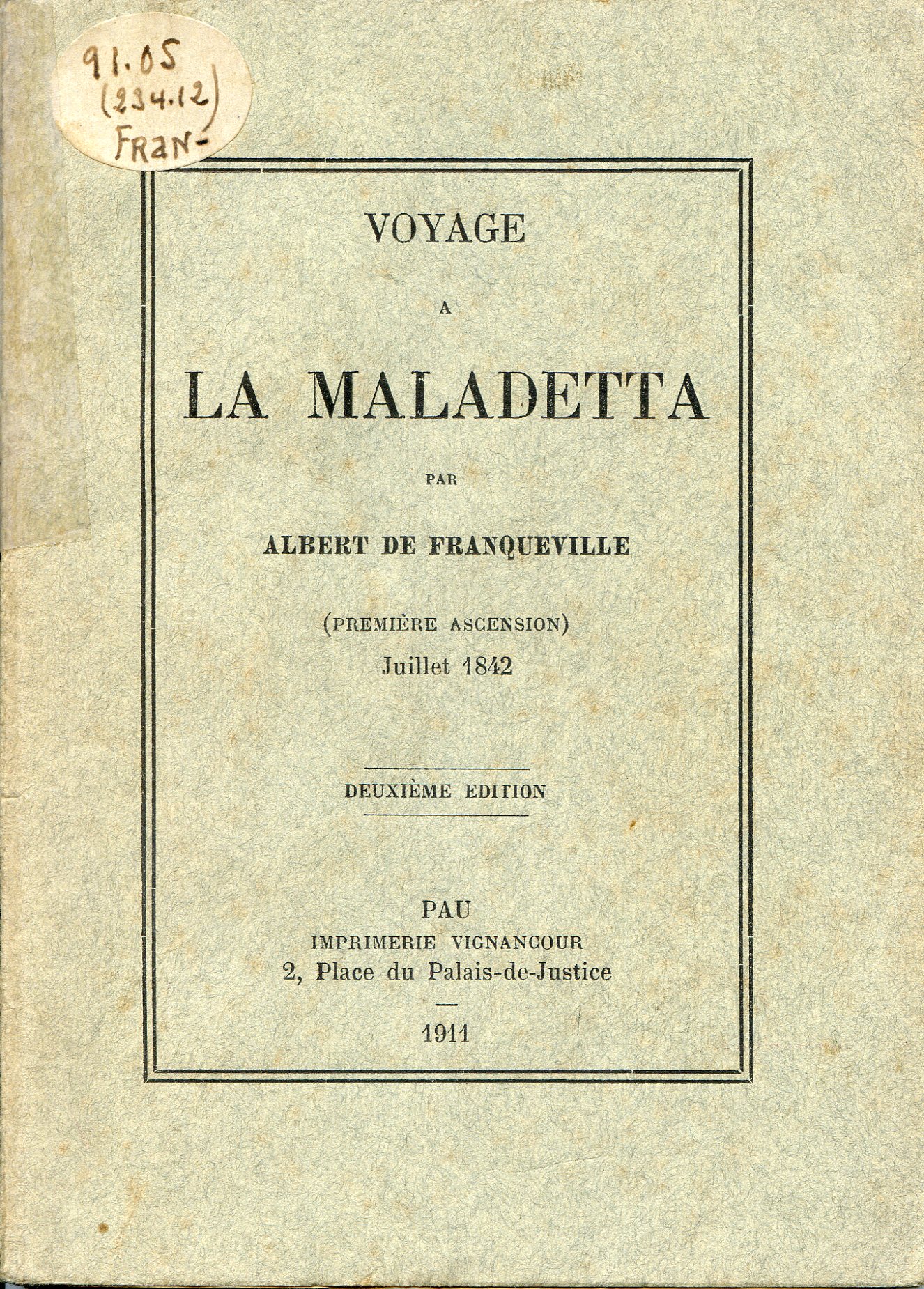 Voyage a La Maladetta - Portada
