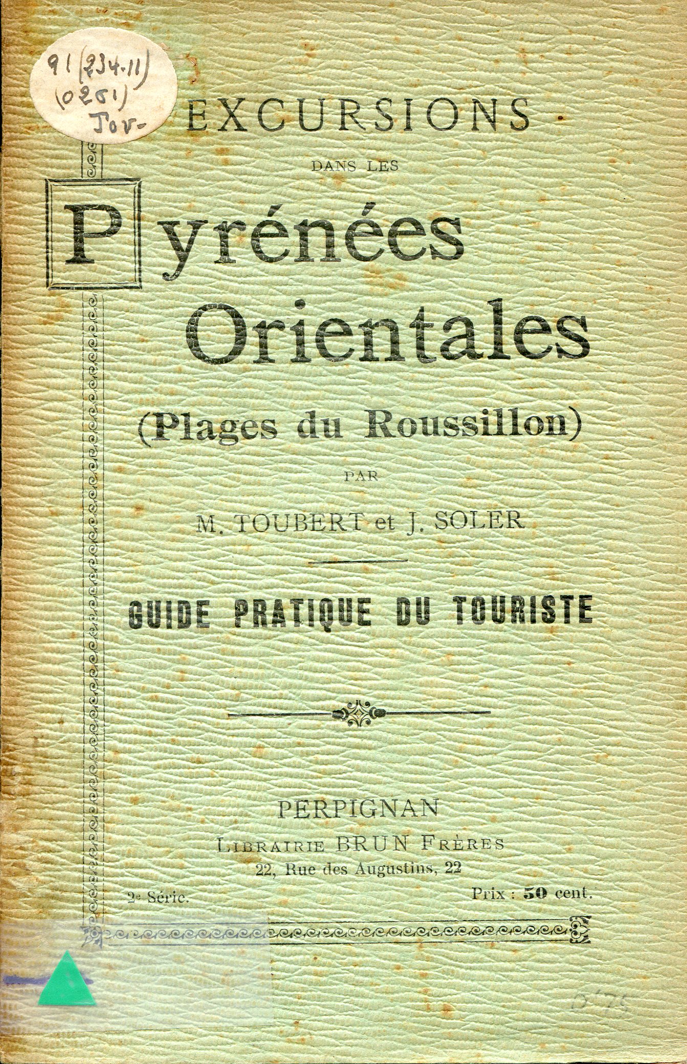 Excursions dans les Pyrénées Orientales (Plages du Roussillon) : Guide pratique du touriste - Portada
