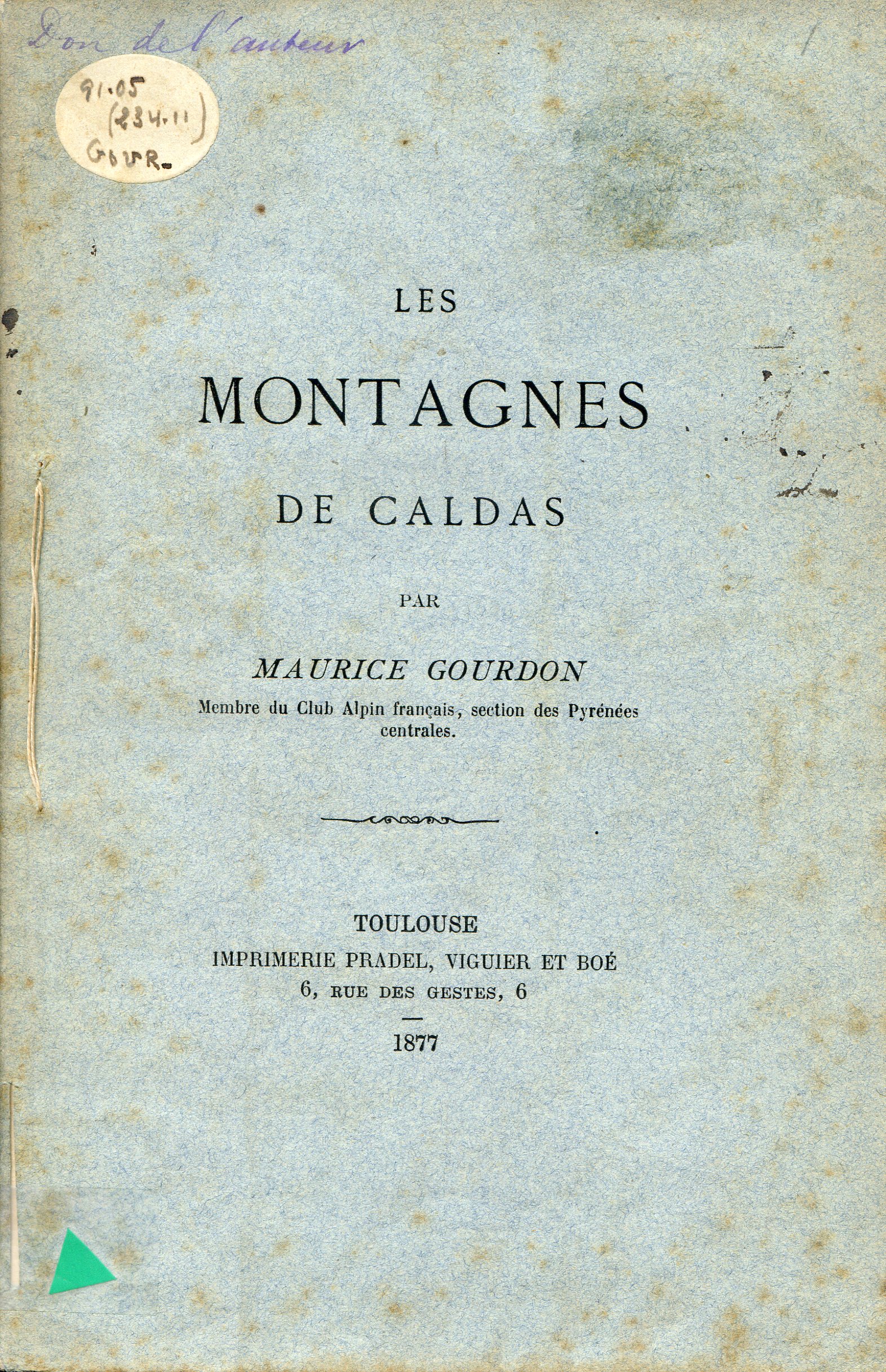 Montagnes de Caldas, Les - Portada