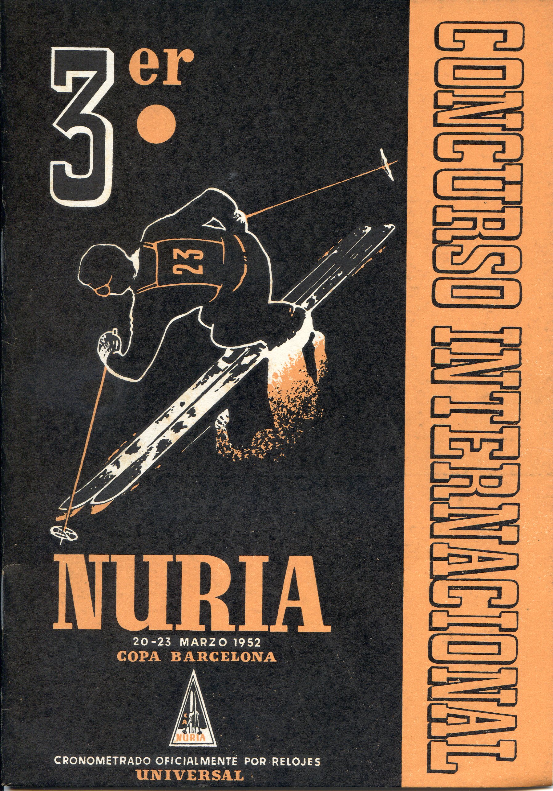 III Concurso del Cub Alpino Nuria con participación internacional : Nuria 20-23 marzo 1952 : Copa Barcelona - Portada