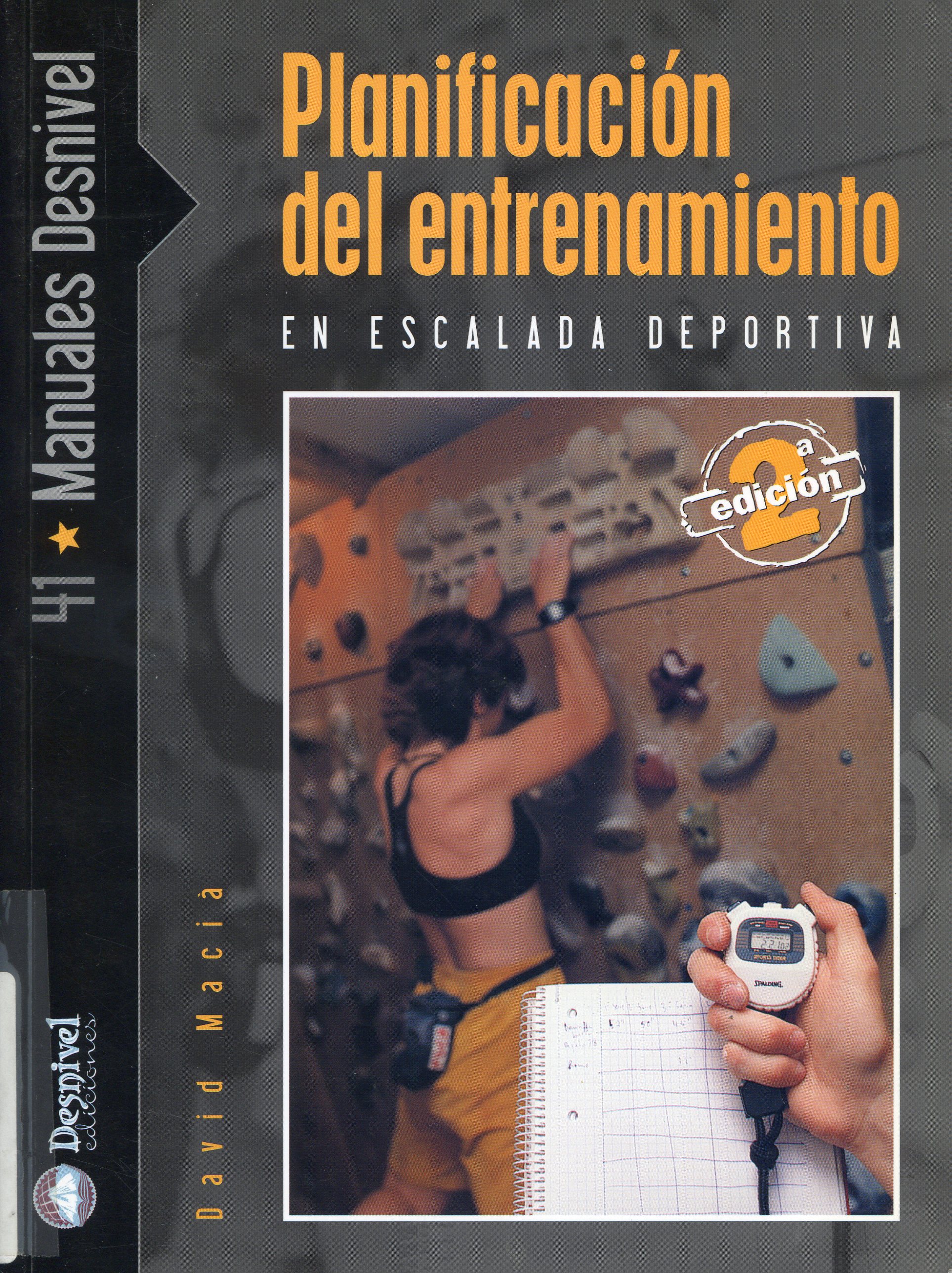 Planificación del entrenamiento en escalada deportiva - Portada