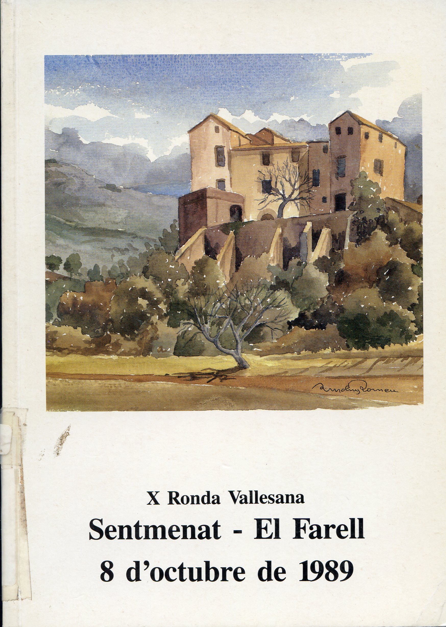 X Ronda Vallesana : Sentmenat - El Farell : 8 d'octubre de 1989 - Portada