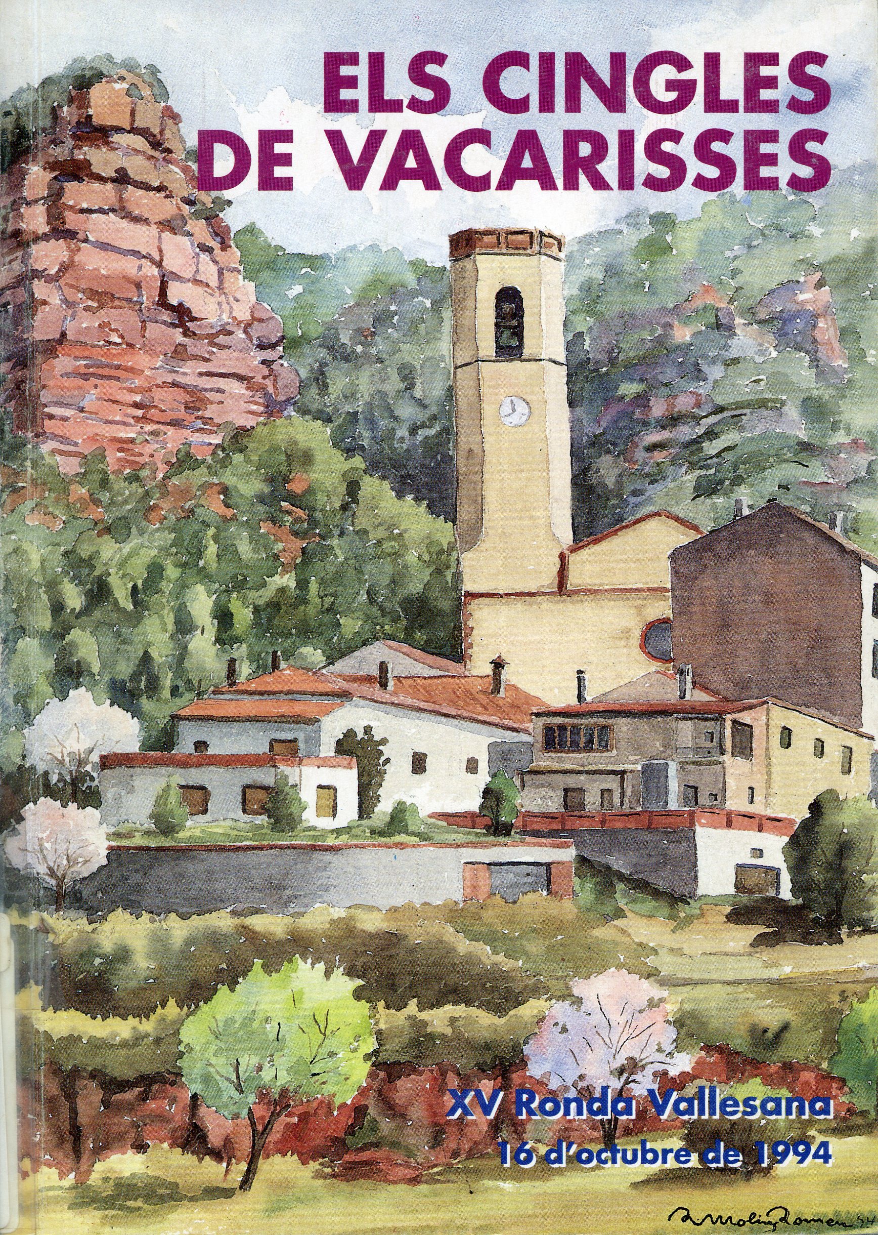 XV Ronda Vallesana : Els Cingles de Vacarisses : 16 d'otubre de 1994 - Portada
