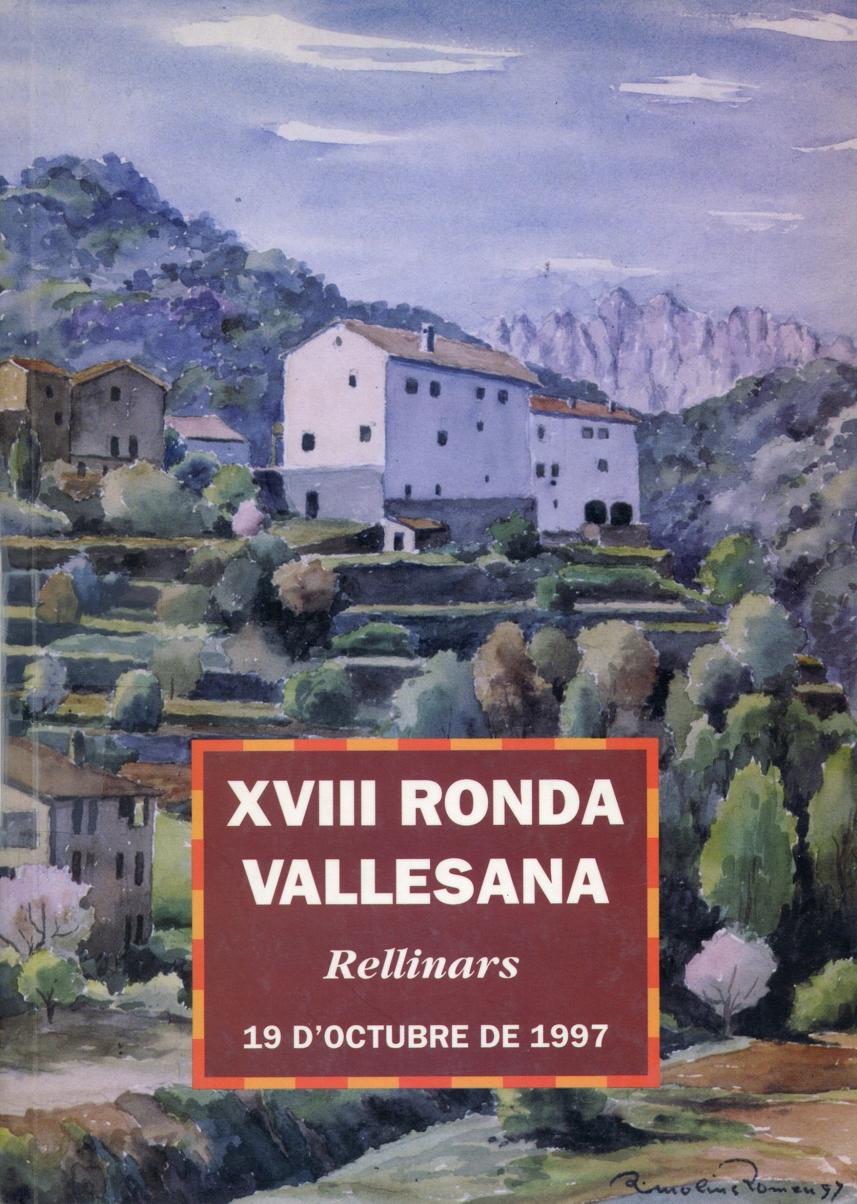 XVIII Ronda Vallesana : Rellinars : 19 d'octubre de 1997 - Portada
