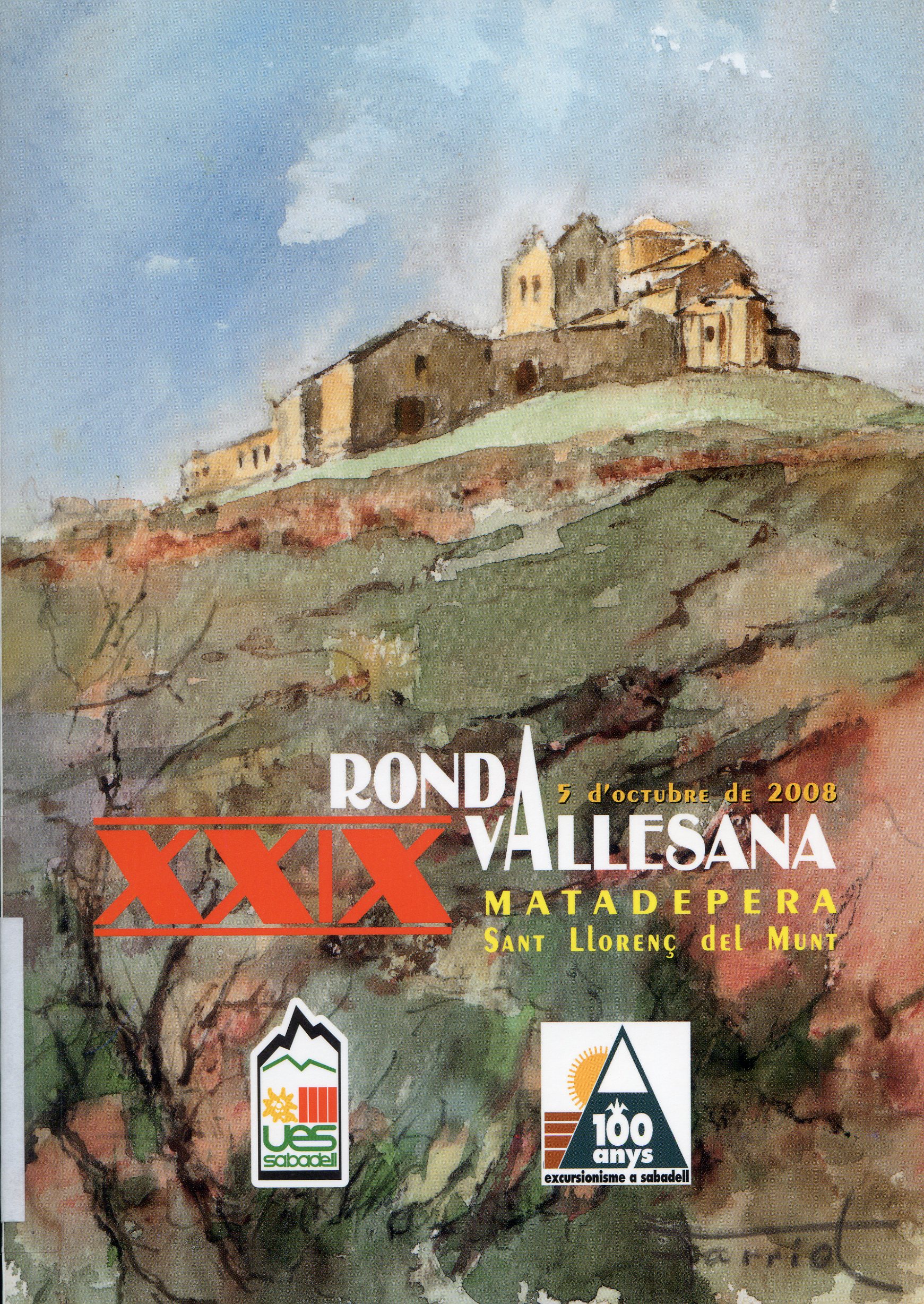 XXIX Ronda Vallesana : Matadepera Sant Llorenç del Munt : 5 d'octubre de 2008 - Portada