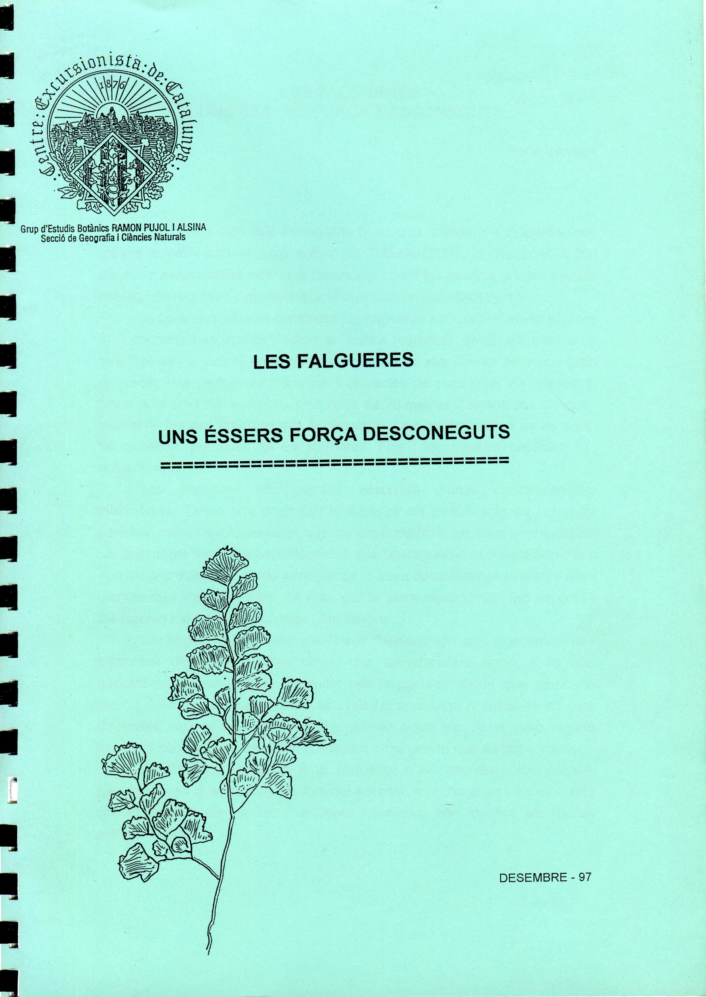falgueres uns éssers força desconeguts, Les - Portada