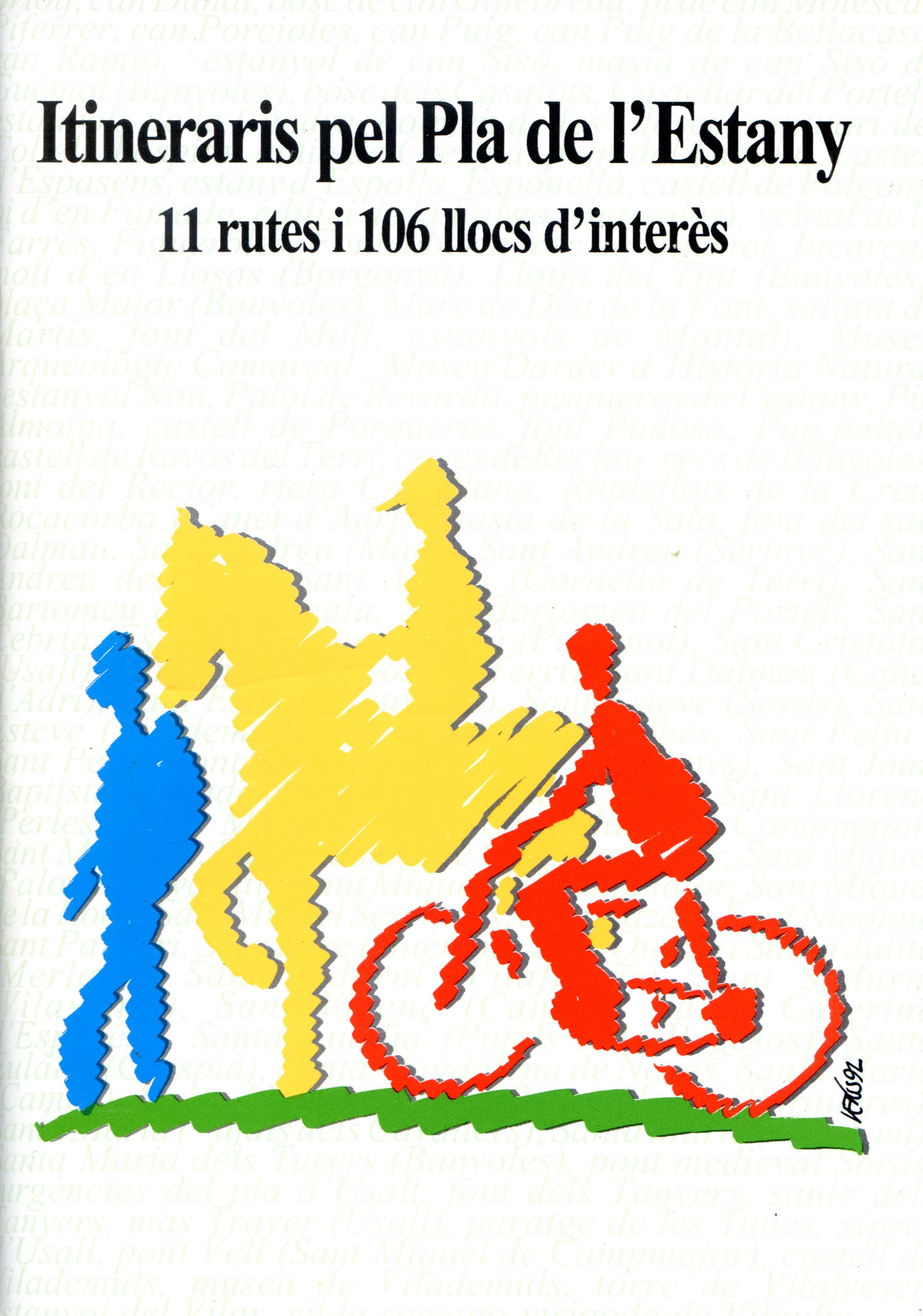 Itineraris pel Pla de l'Estany : 11 rutes i 106 llocs d'interès - Portada