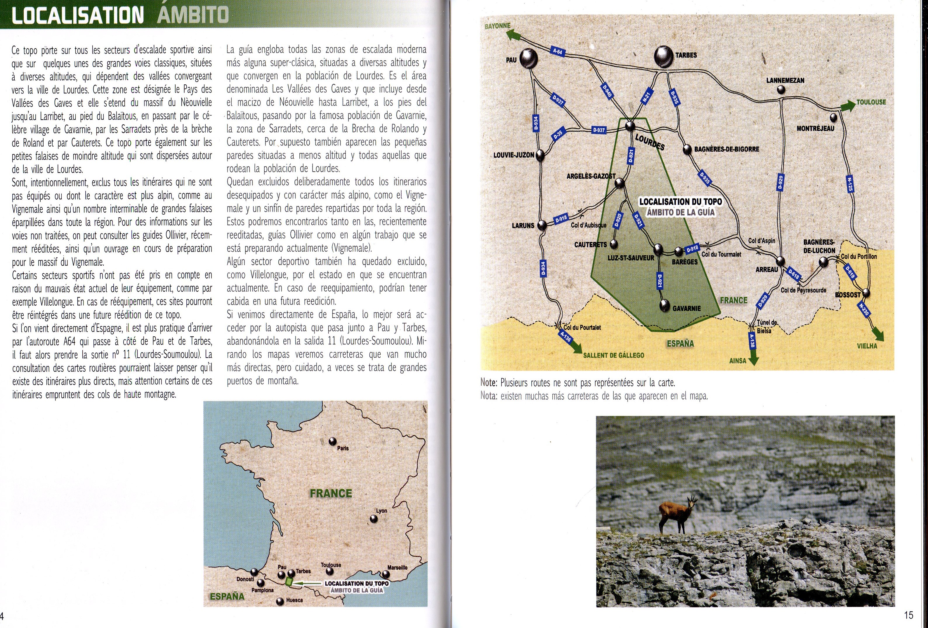 Plaquetes dans les vallées des Gaves (Pics d'Espade, Gavarnie, Sarradets, Larribet, Cauterets, Lourdes...) : Escalade dans les Hautes-Pyrénées (voies équipées) - Miniatura 3