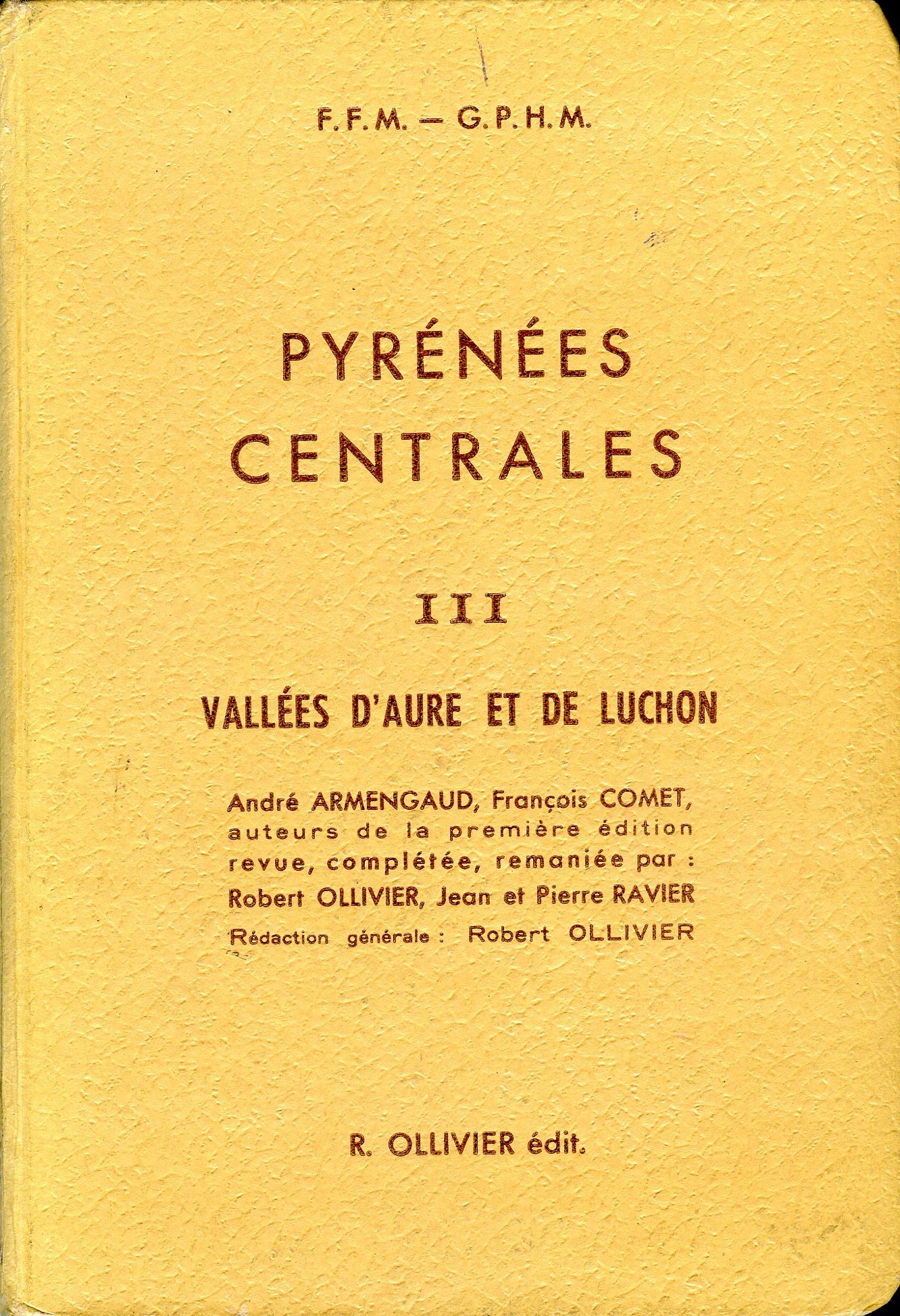 Pyrénées Centrales III : Vallées d'Aure et de Luchon - Portada