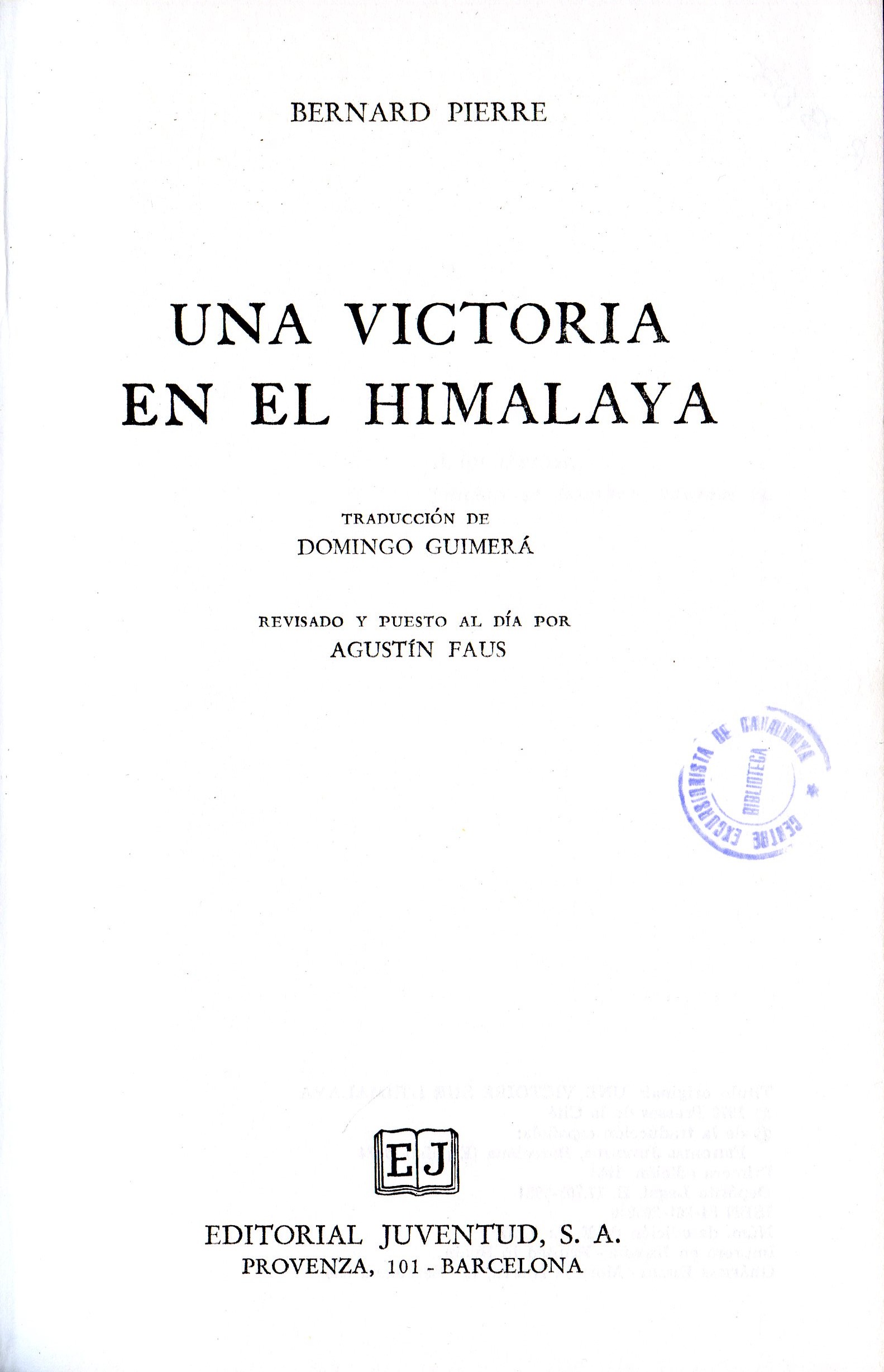 Una victoria en el Himalaya - Portada