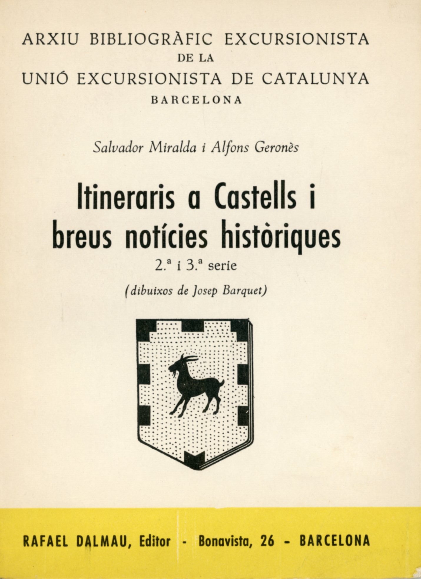 Itineraris a castells i breus notícies històriques 2a i 3a sèrie - Portada
