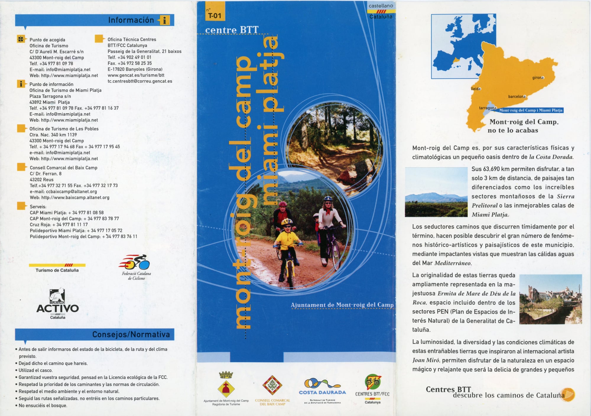 mont-roig del camp miami platja : centre BTT : castellà - Portada
