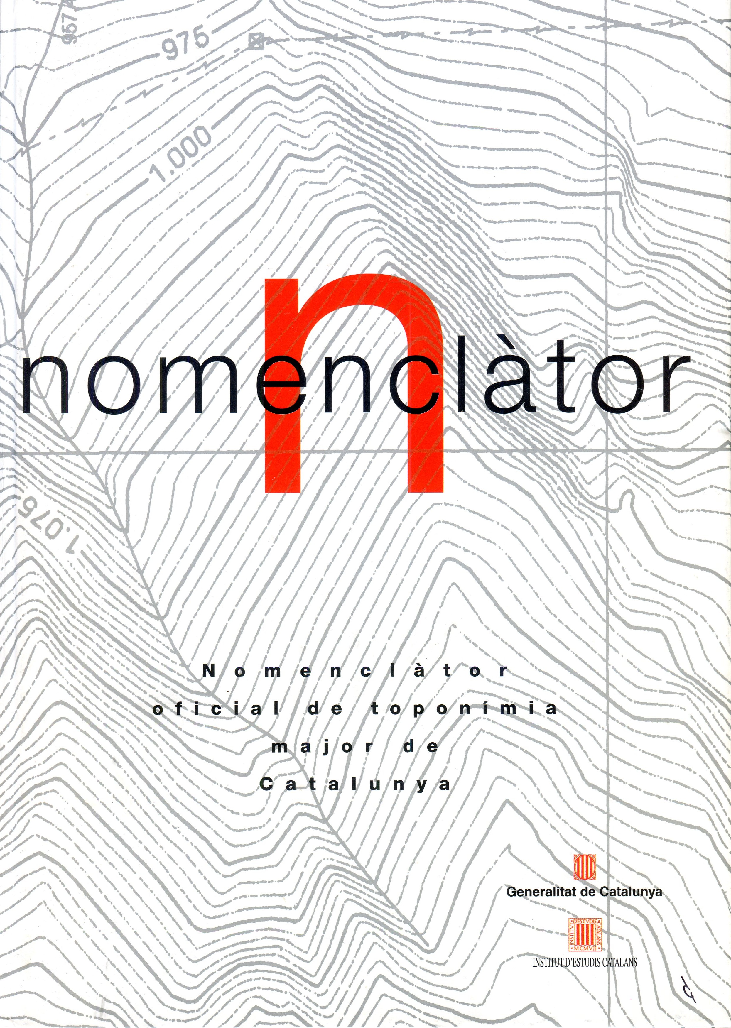 Nomenclàtor : Nomenclàtor oficial de toponímia major de Catalunya - Portada