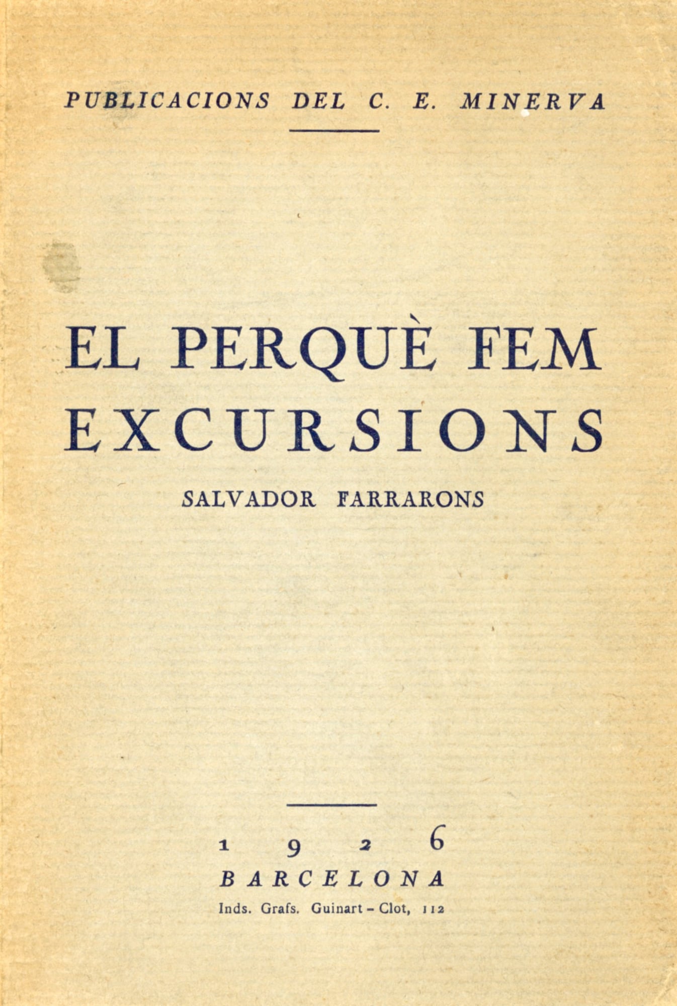 perquè fem excursions, El - Portada