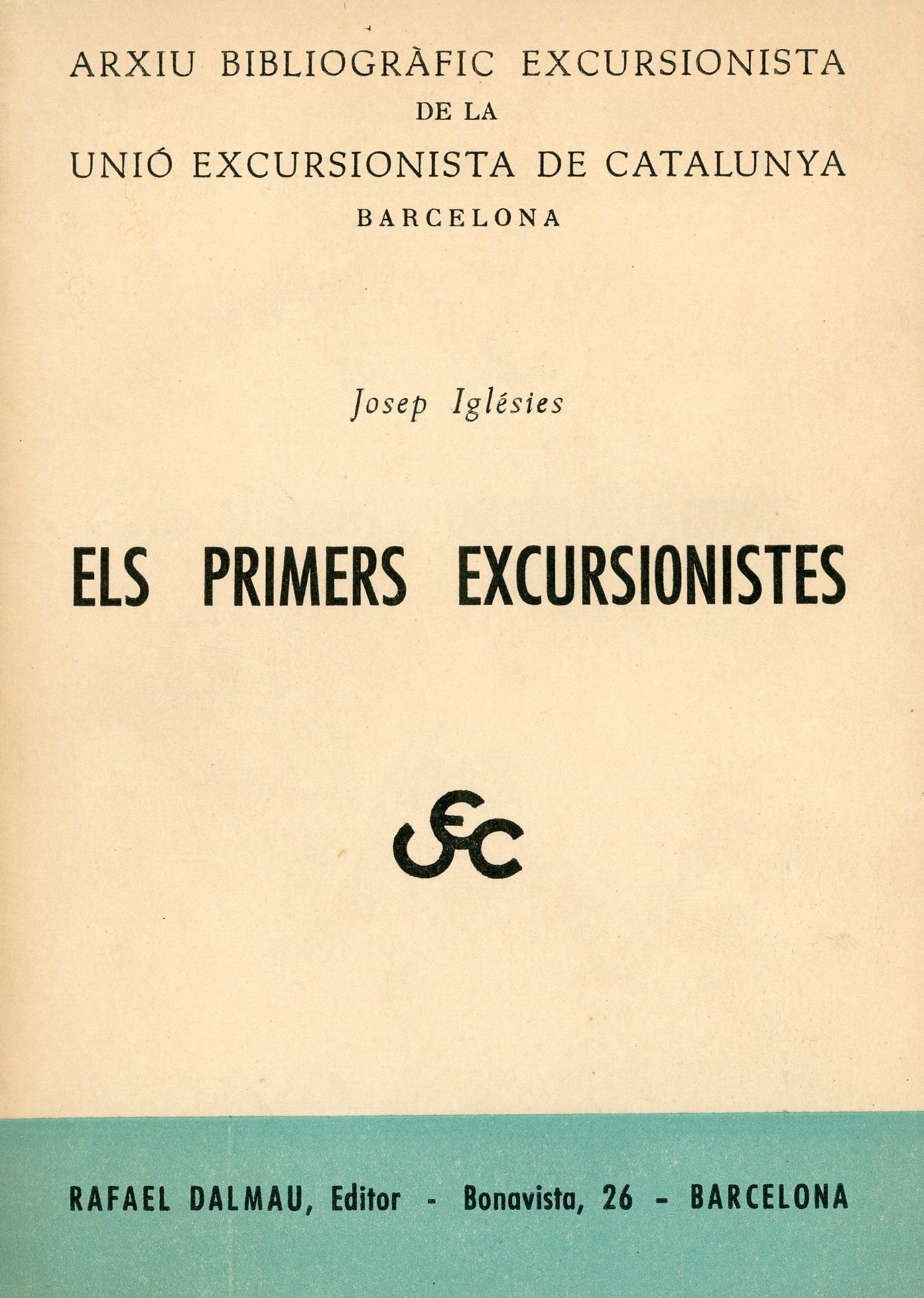 primers excursionistes, Els - Portada